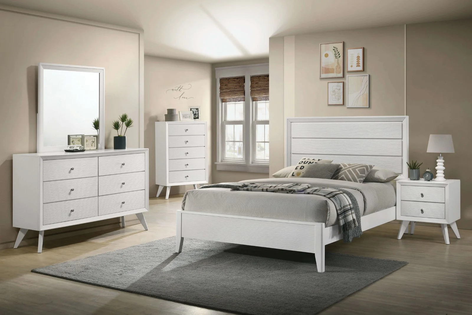 Dortmund White California King Bed - Image 3