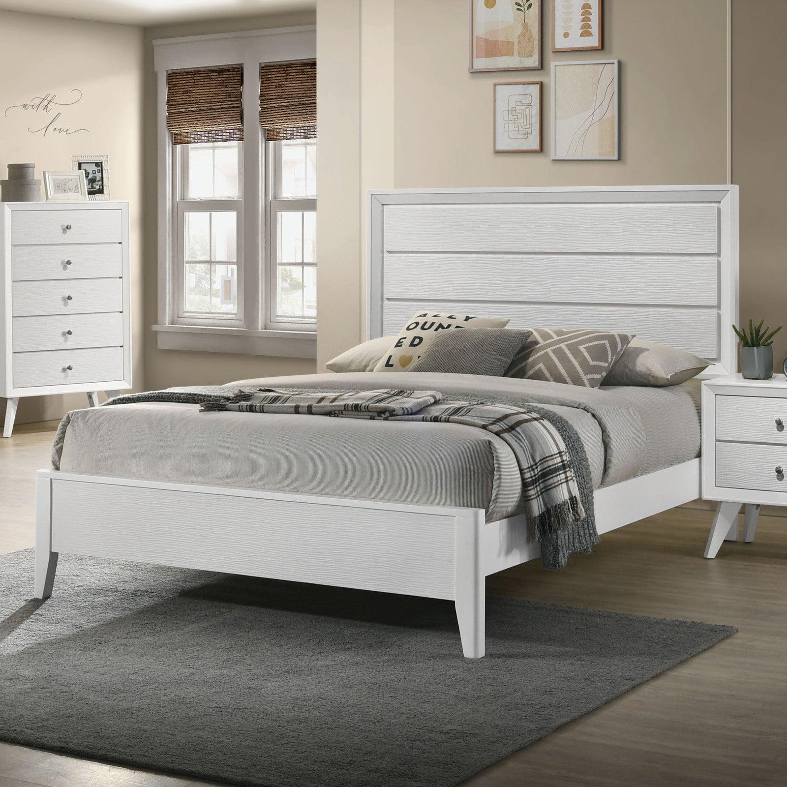 Dortmund White King Panel Bed