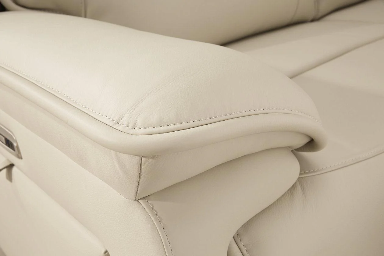 Double Deal Almond 2-Piece Power Reclining Loveseat Sectional - Image 4