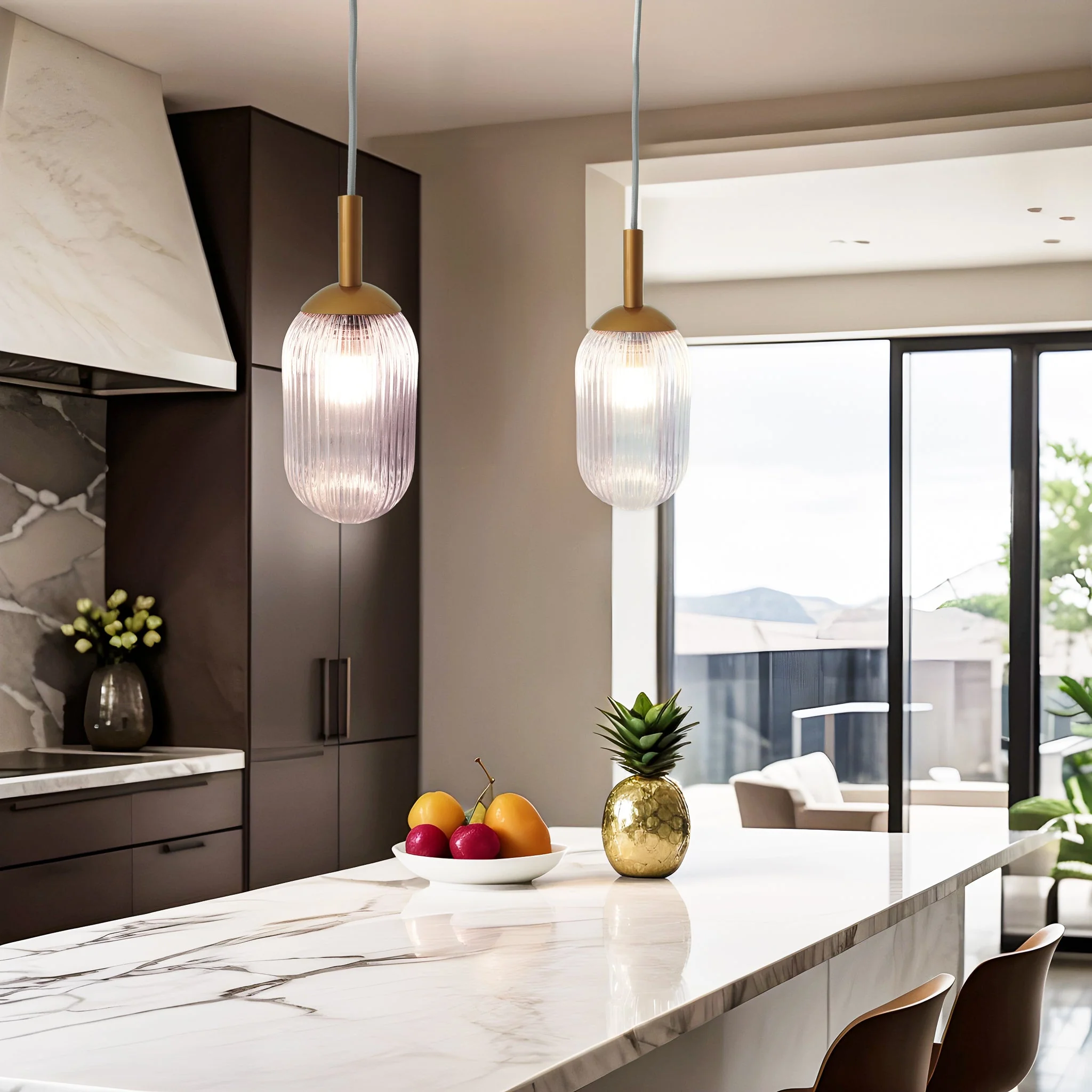 Dover Pendant Lamp - Bronze and Clear - Image 2