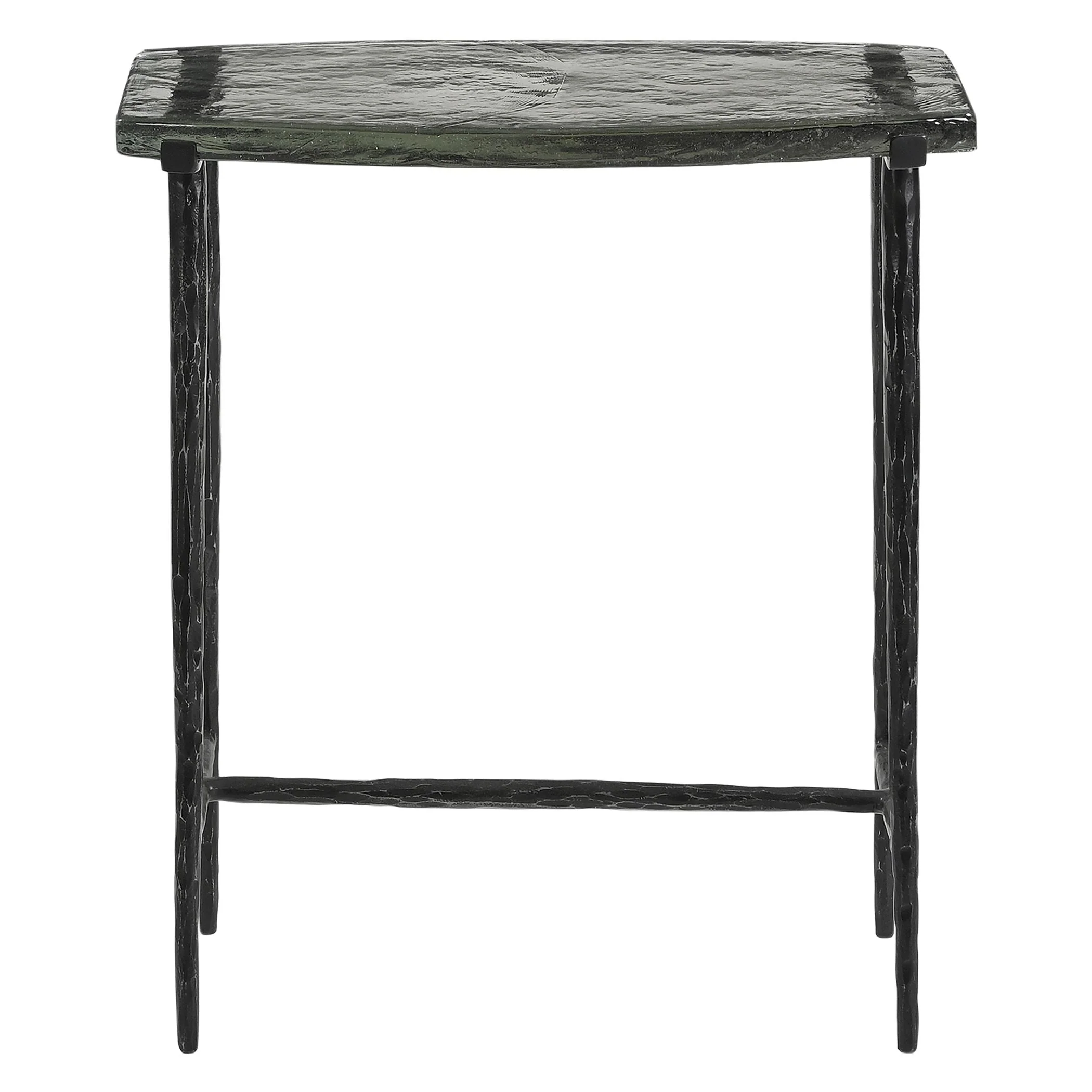Downey 17" Side Table with Glass Top - Image 2