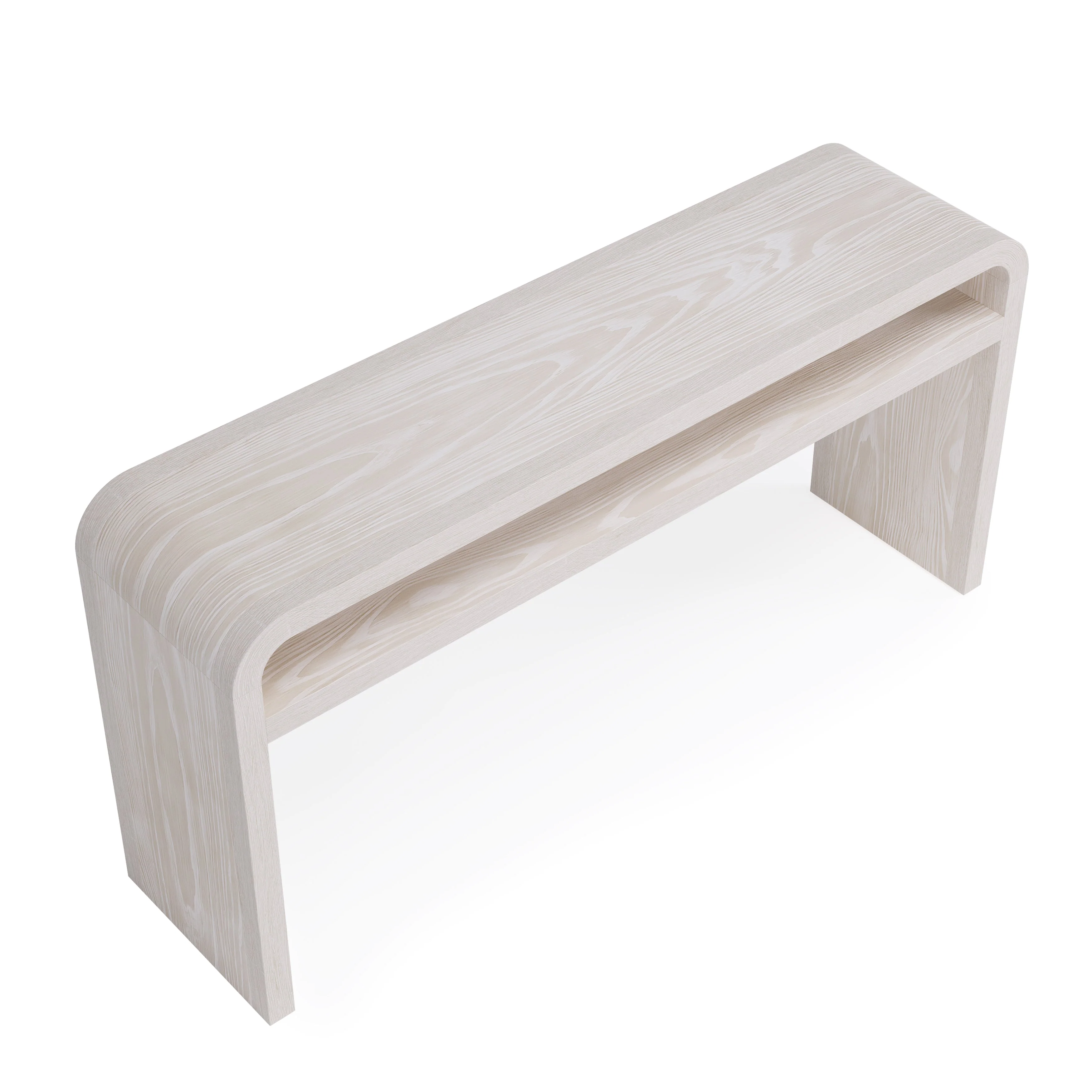 Drake Ash Wood Console Table in Sugar - Image 4