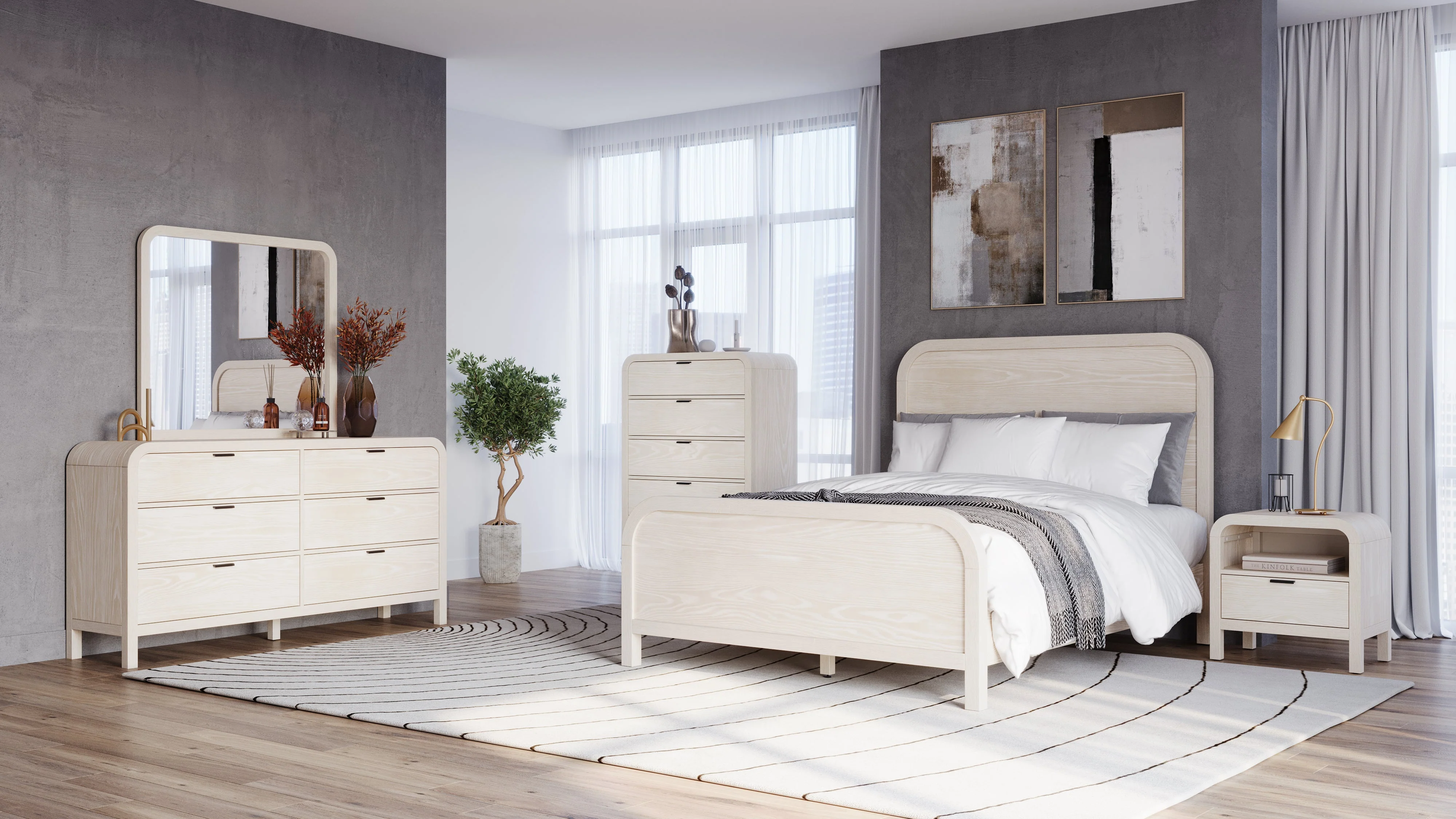Drake Wood Queen Platform Bed in Sugar - Image 8