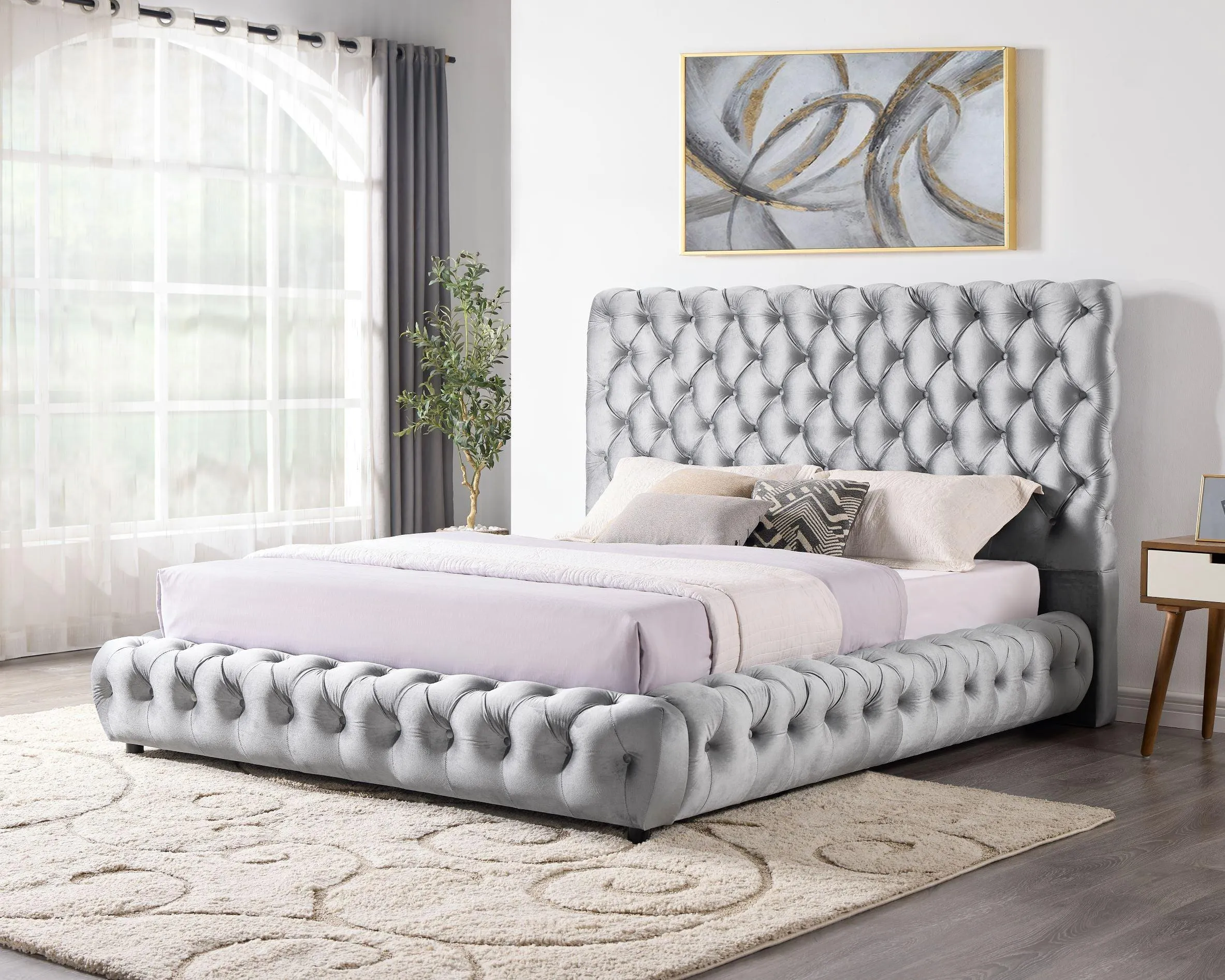 Dream Gray Queen Platform Bed - Image 2