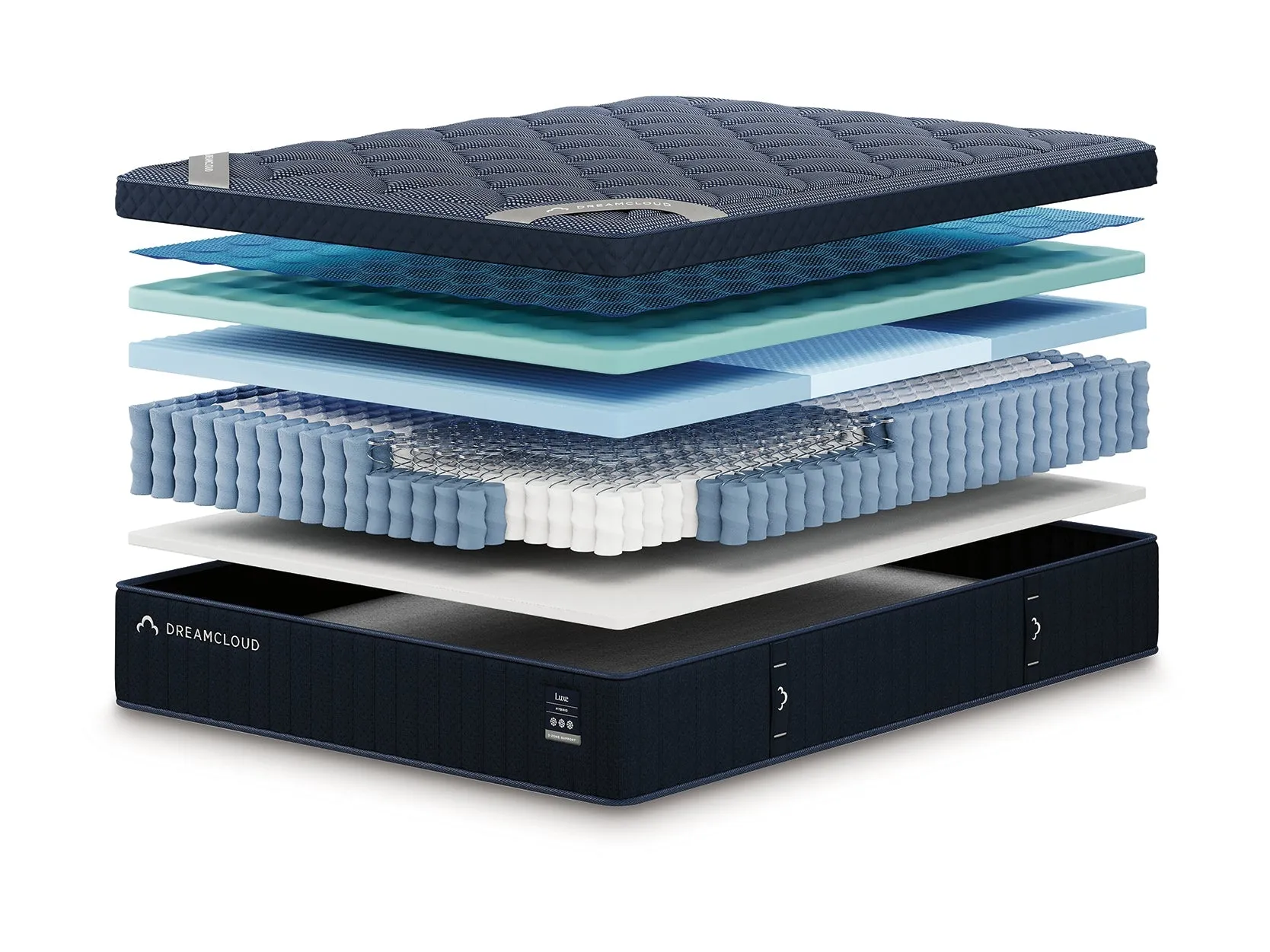 DreamCloud Luxe Hybrid Medium White King Mattress - Image 5