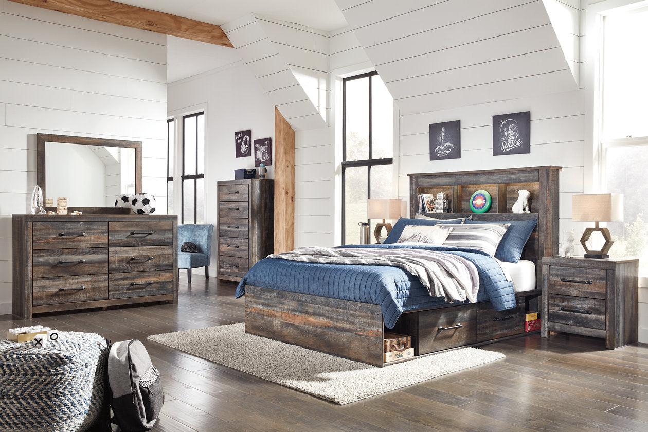 Drystan Multi Full Bookcase Bed with 2 Storage Drawers - Image 3