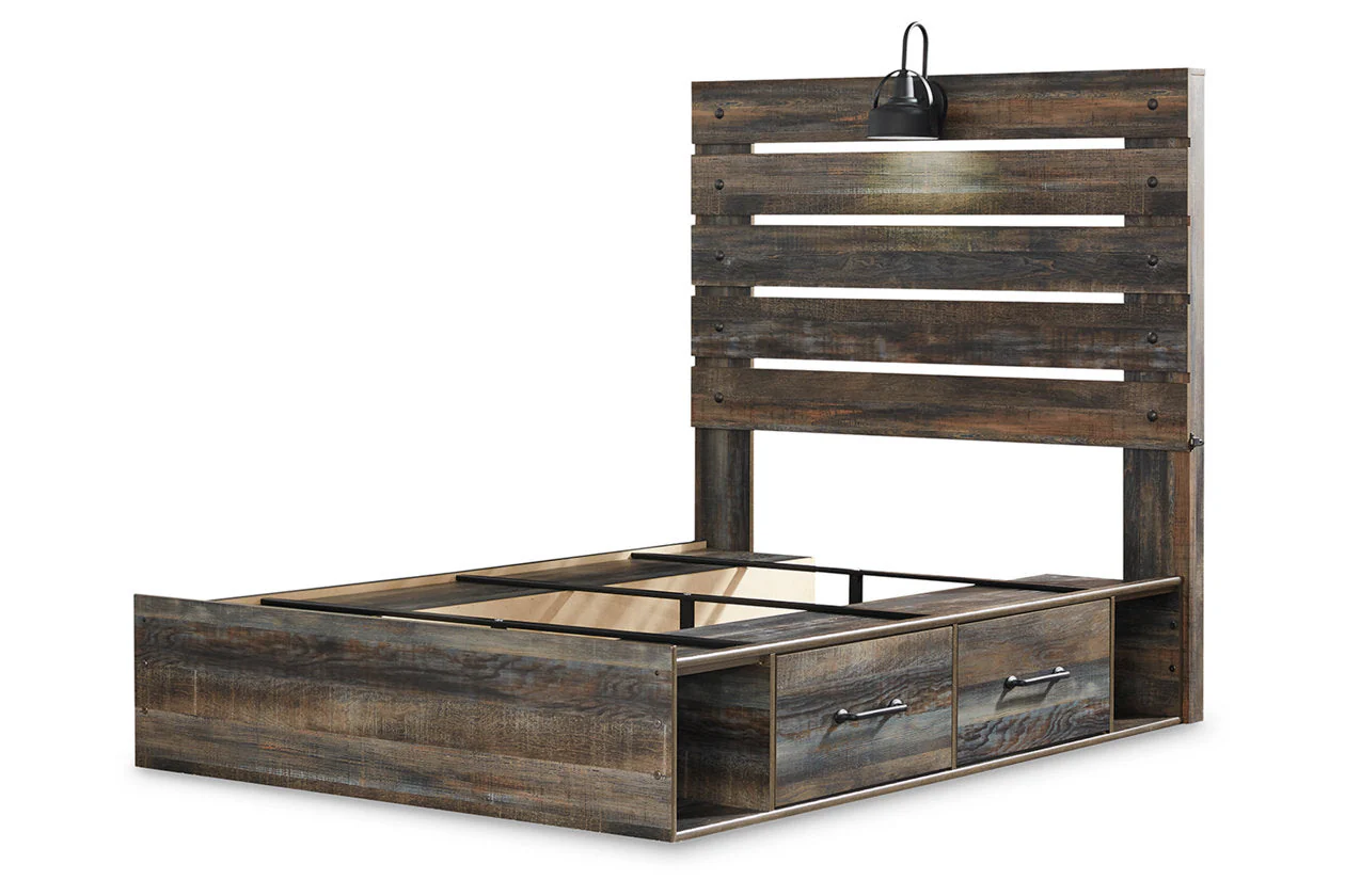 Drystan Multi Full LED Storage Platform Bed with 2 Drawers - Image 4