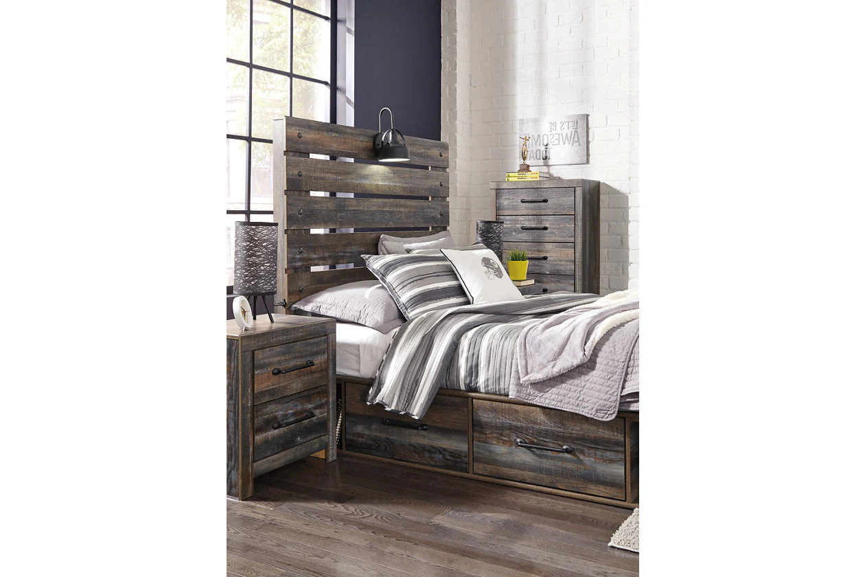 Drystan Multi Full LED Storage Platform Bed with 2 Drawers - Image 7