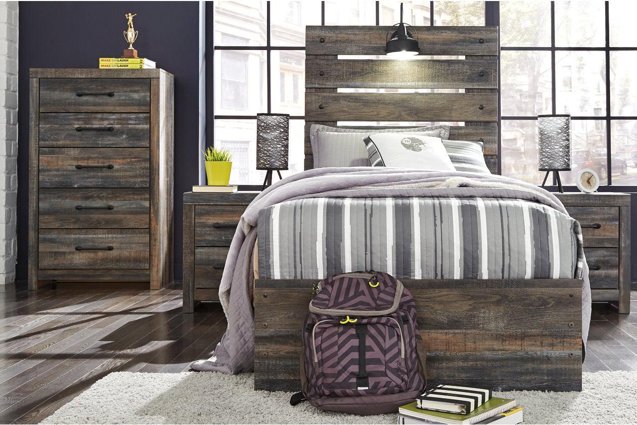 Drystan Multi Twin Panel Bed with 4 Storage Drawers - Image 6