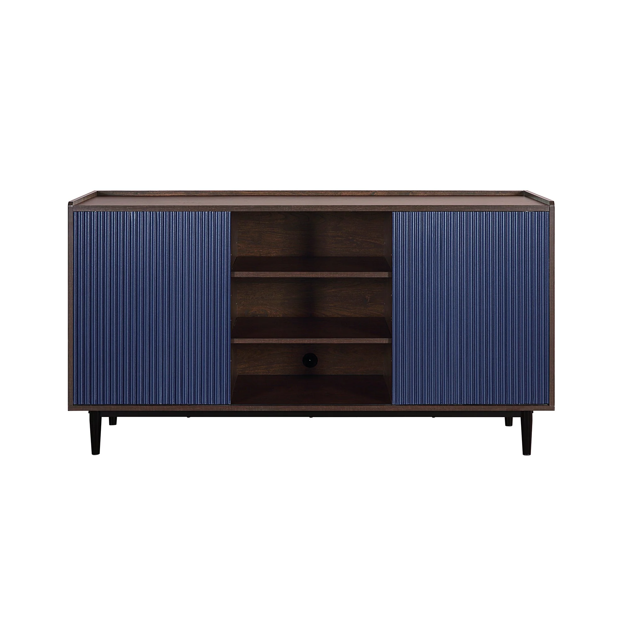 Duane Sideboard in Dark Brown and Navy Blue - Image 2