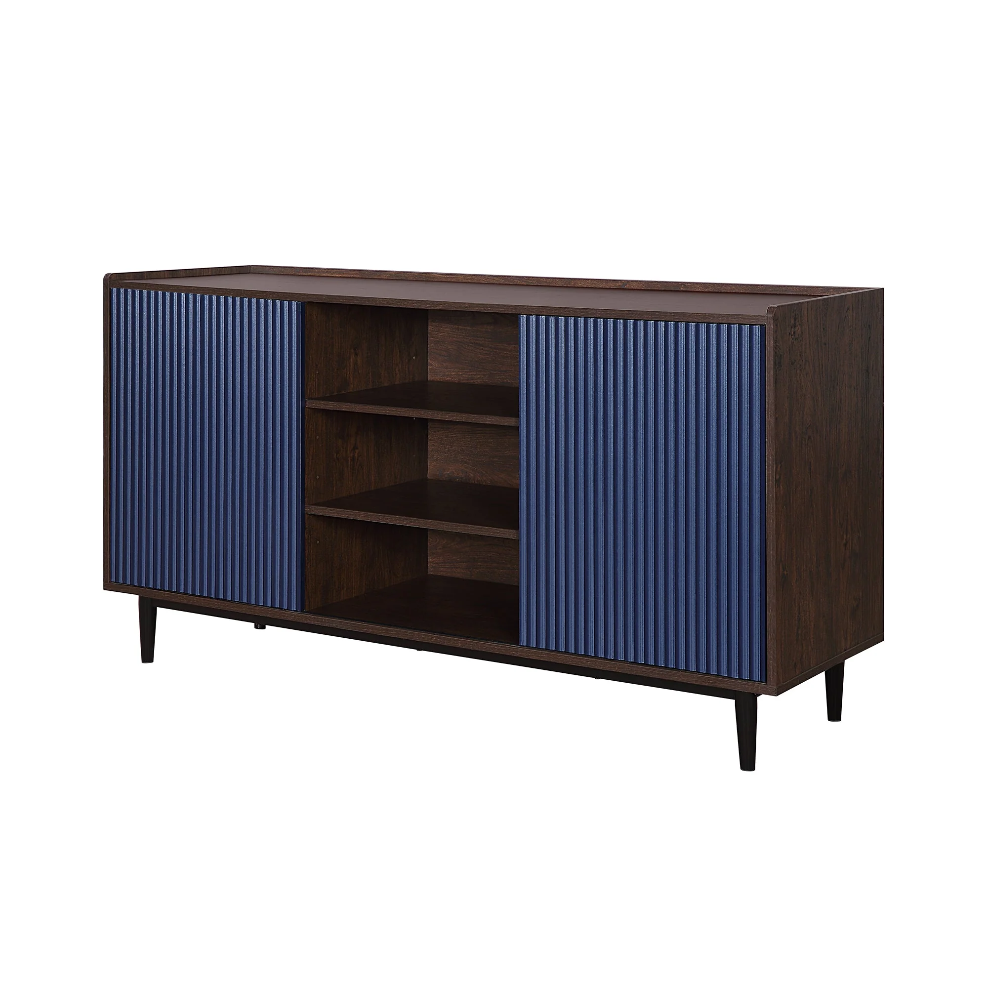 Duane Sideboard in Dark Brown and Navy Blue - Image 8