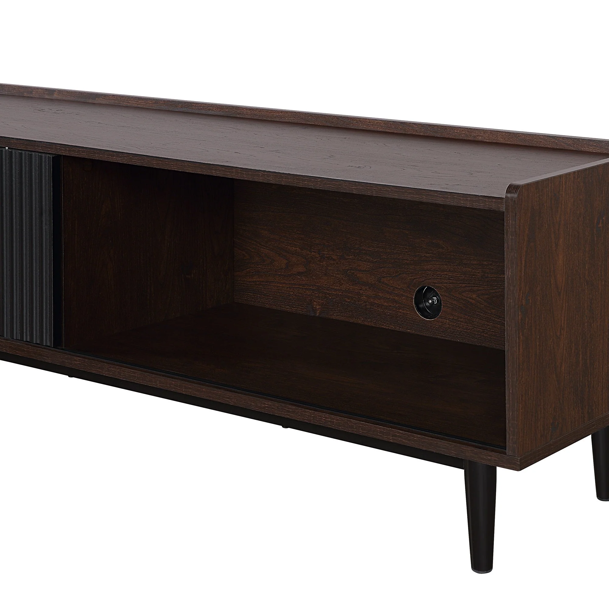 Duane TV Stand in Dark Brown and Black - Image 6