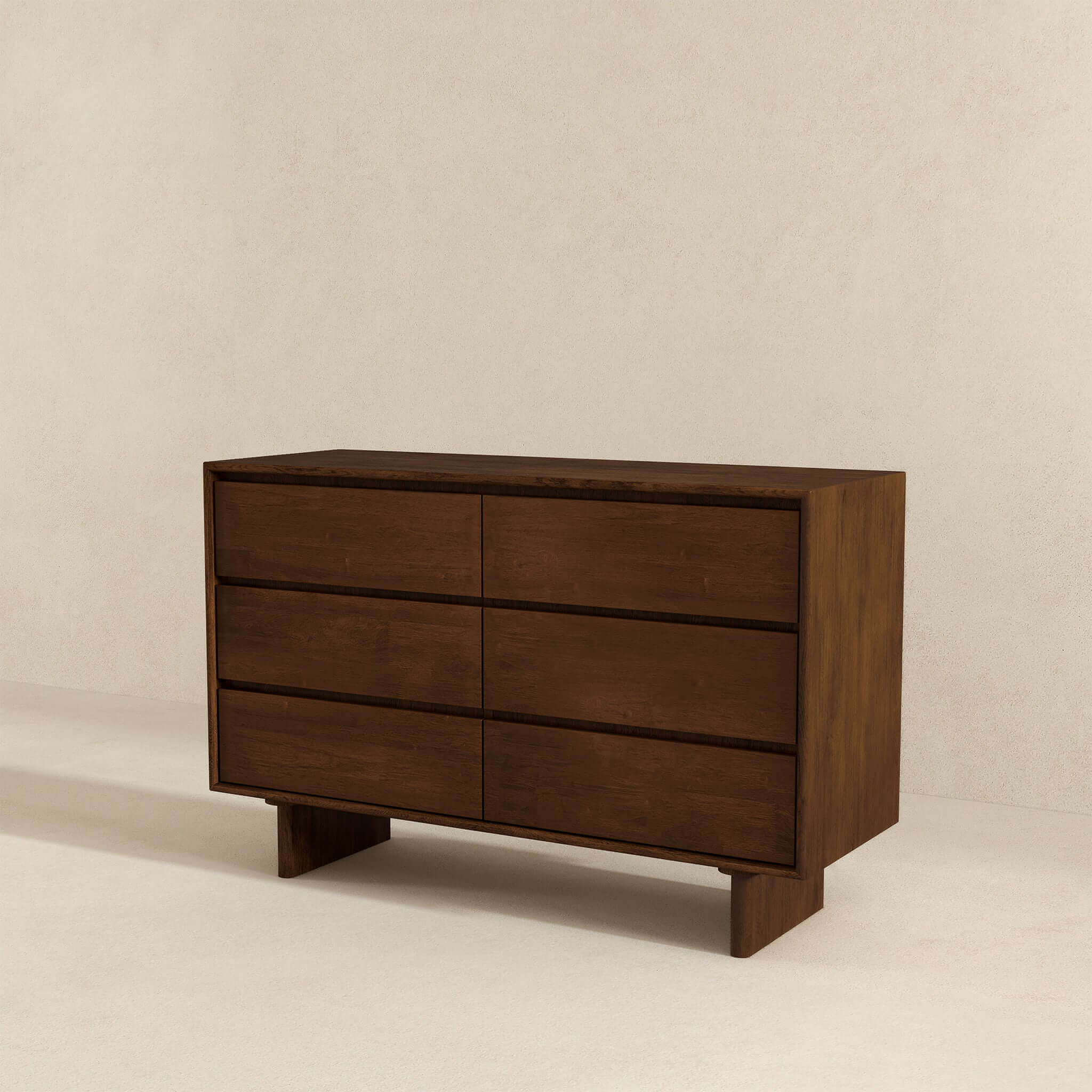 Dubrovnik Mid Century Modern Walnut Dresser With 6 Drawers - Image 6