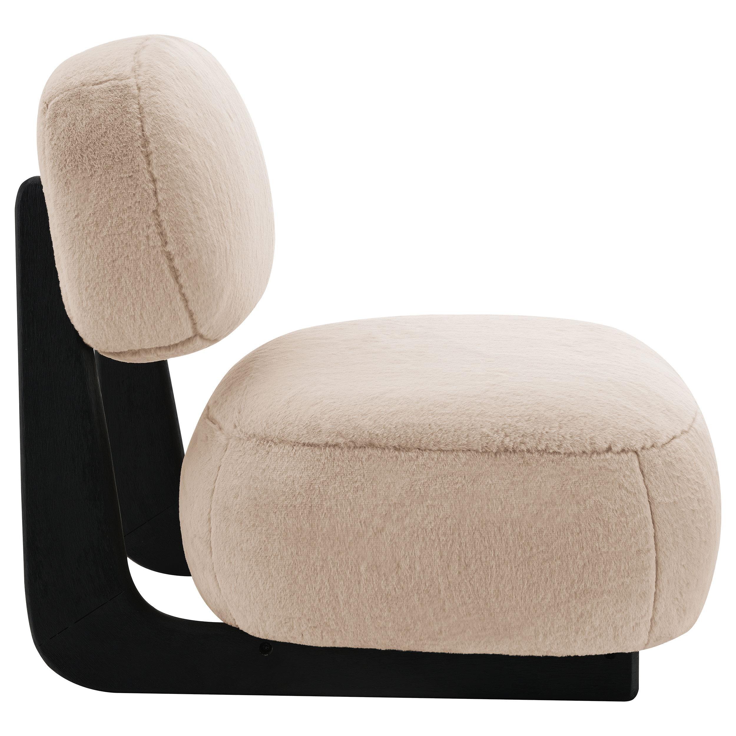 Duffie Camel Upholstered Armless Accent Chair - Image 7