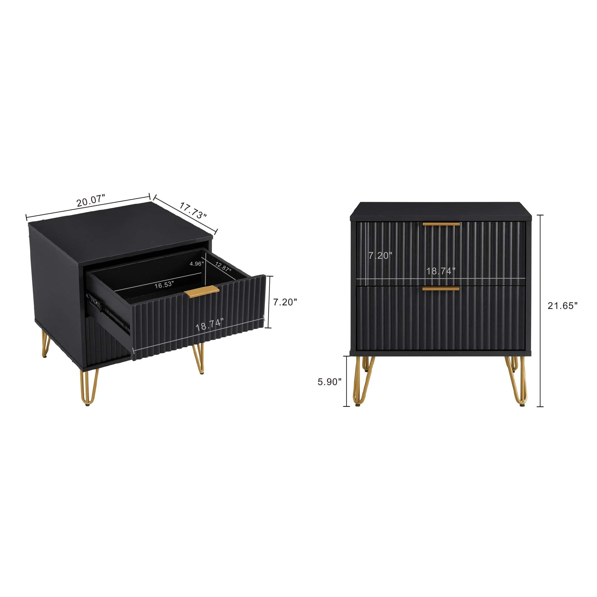 DUMBO 2.0 Nightstand in Black (set of 2) - Image 3