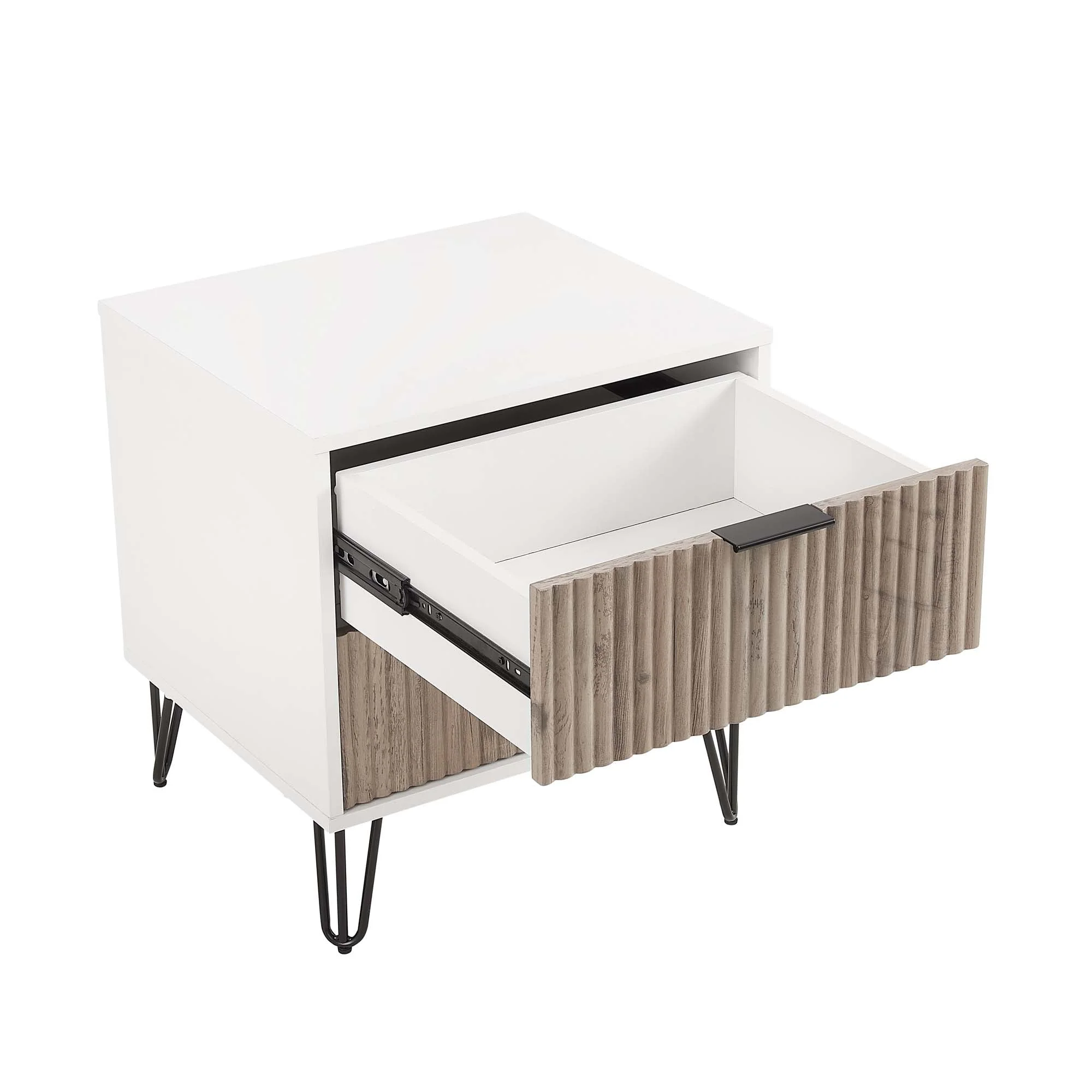 DUMBO 2.0 Nightstand in White and Rustic Grey - Image 7