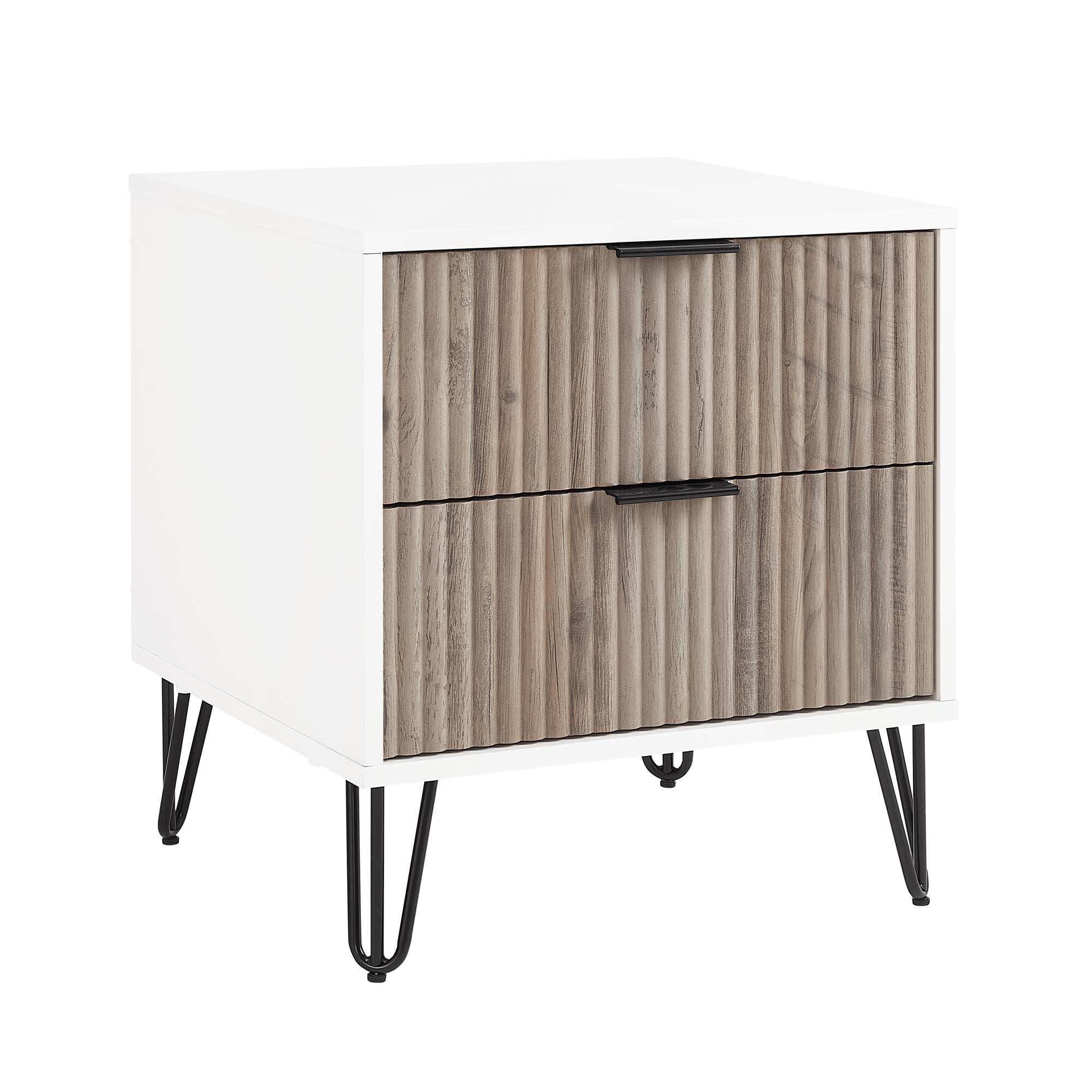 DUMBO 2.0 Nightstand in White and Rustic Grey (set of 2) - Image 9