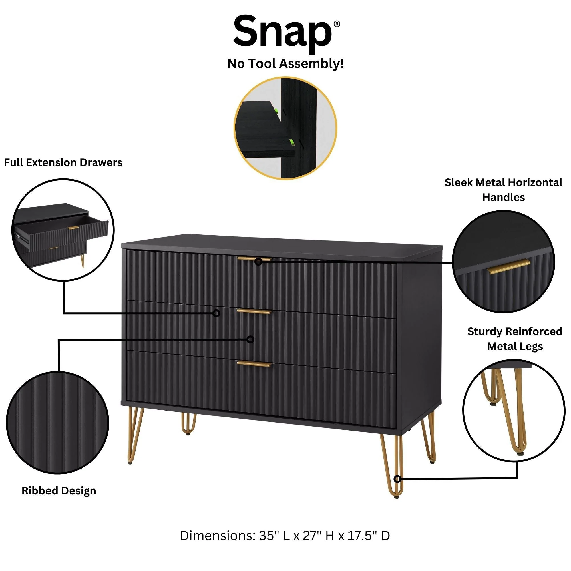 DUMBO Dresser in Black - Image 4