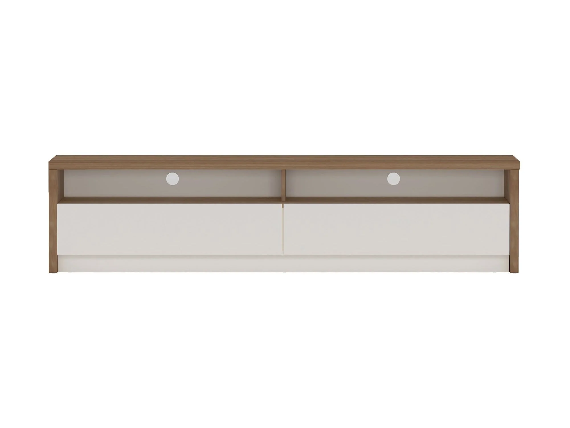 Duncan 70" TV Stand in Maple and Off White