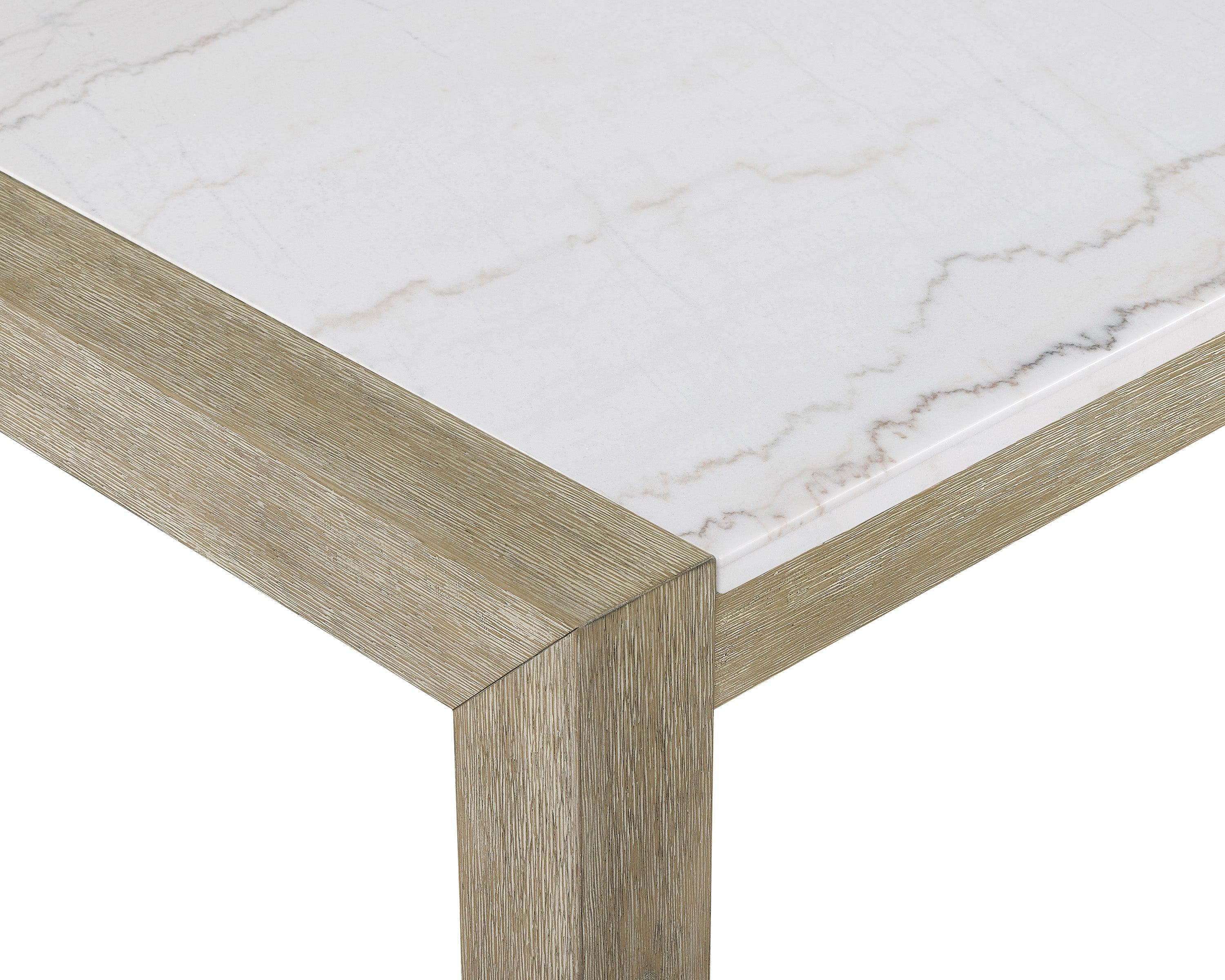 Dune Light Gray Genuine Marble Dining Set - Image 9