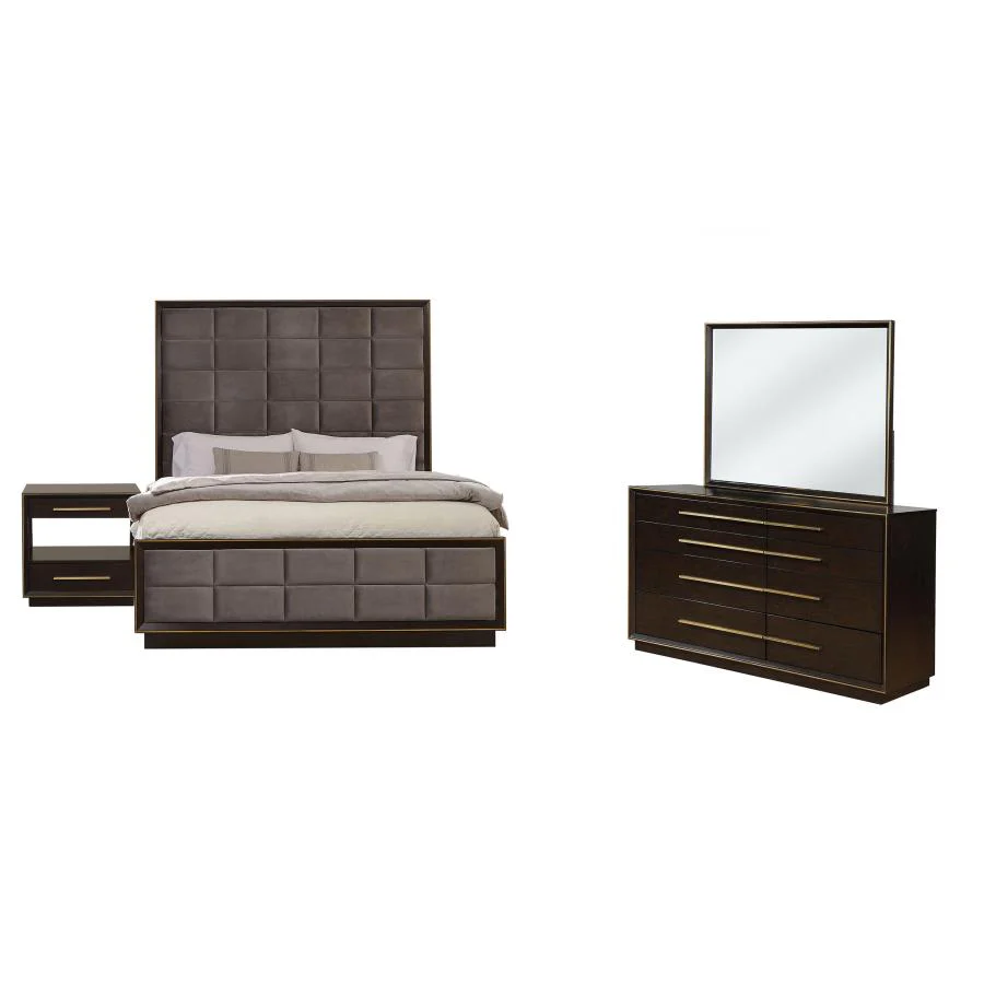 Durango Gray/Smoked Peppercorn 4-Piece Queen Panel Bedroom Set - Image 2