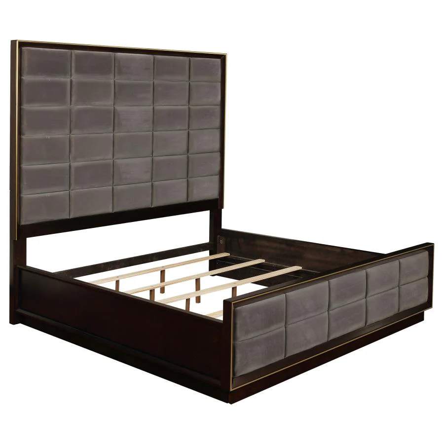 Durango Gray/Smoked Peppercorn 4-Piece Queen Panel Bedroom Set - Image 3