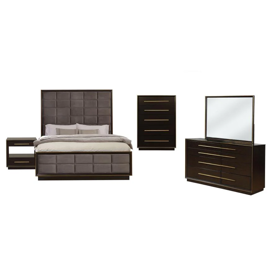 Durango Gray/Smoked Peppercorn 5-Piece Eastern King Bedroom Set - Image 2