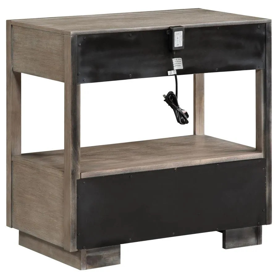 Durango Washed Oak 5-Piece Eastern King Bedroom Set - Image 6