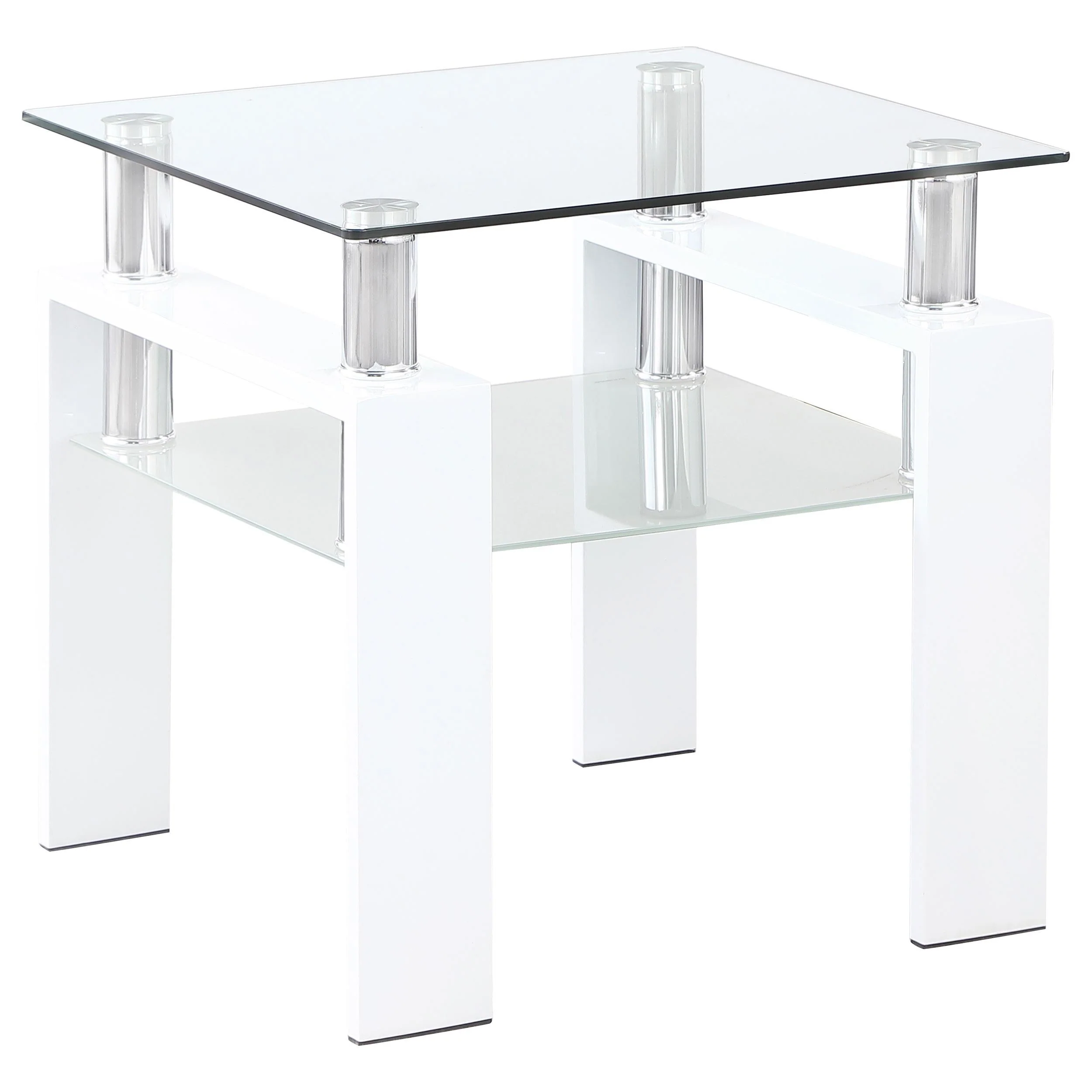 Dyer White 3-Piece Rectangular Coffee and End Table Set - Image 3