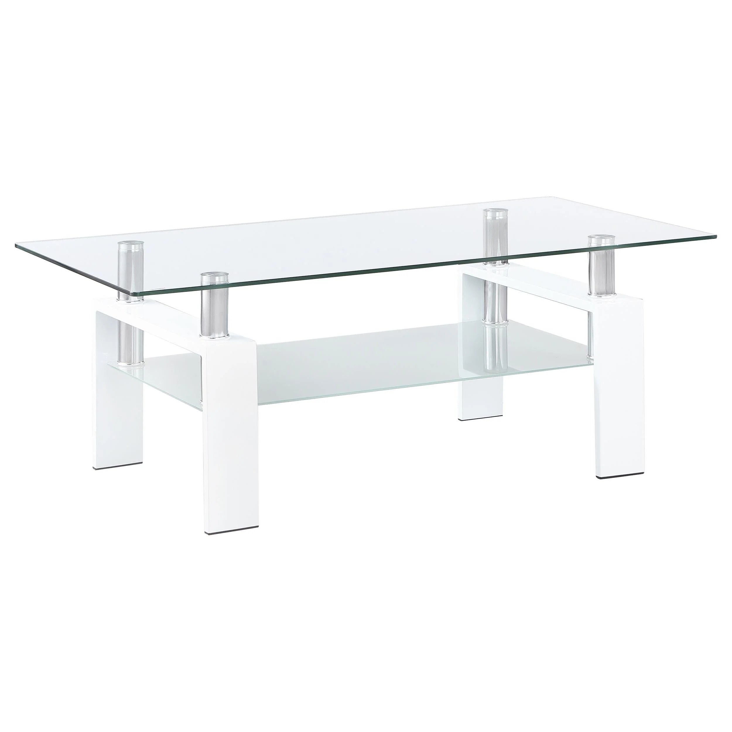 Dyer White 3-Piece Rectangular Coffee and End Table Set - Image 5