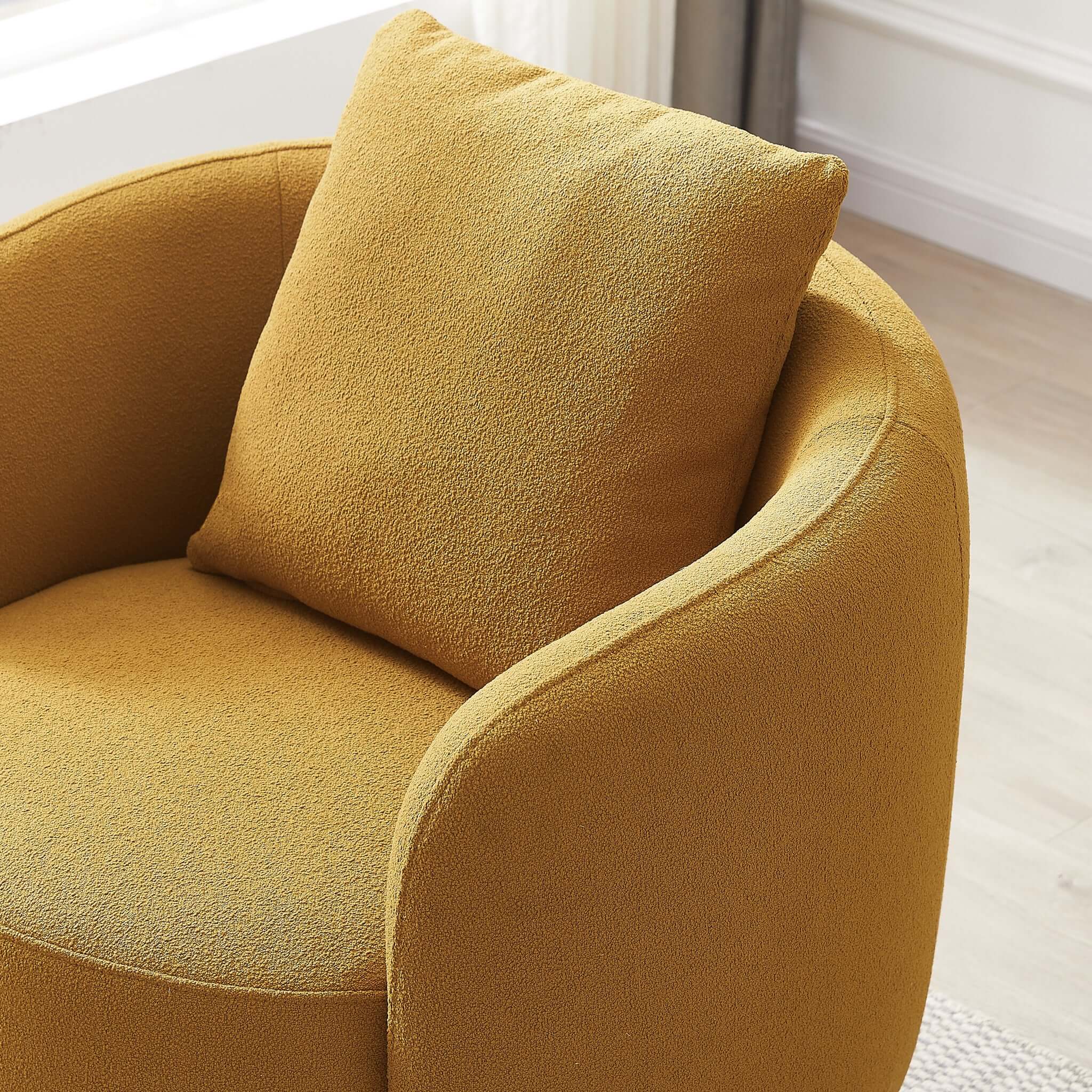 Dylan Gold Boucle Lounge Chair - Image 4