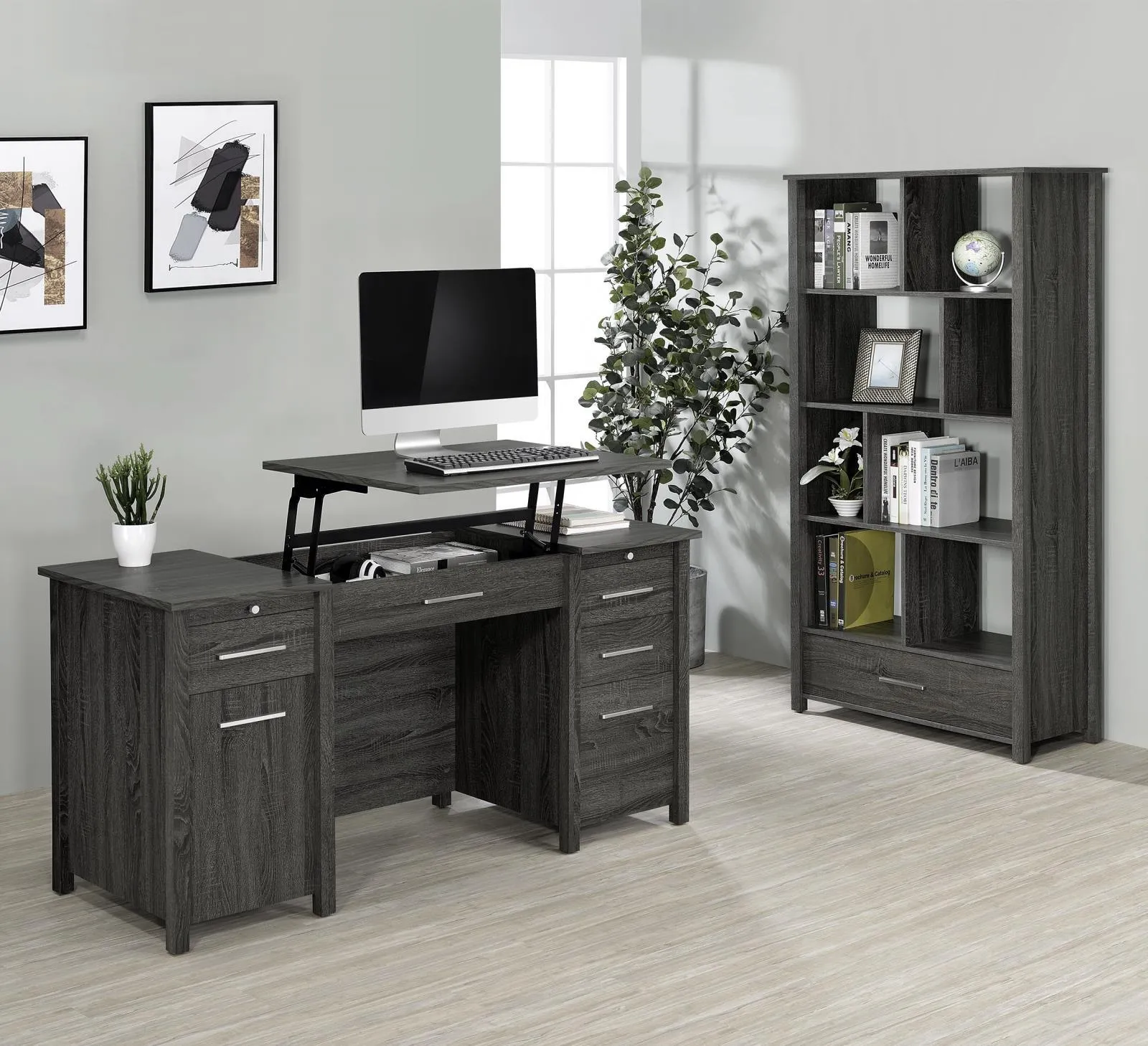 Dylan Rectangular 8-Shelf Bookcase - Image 10