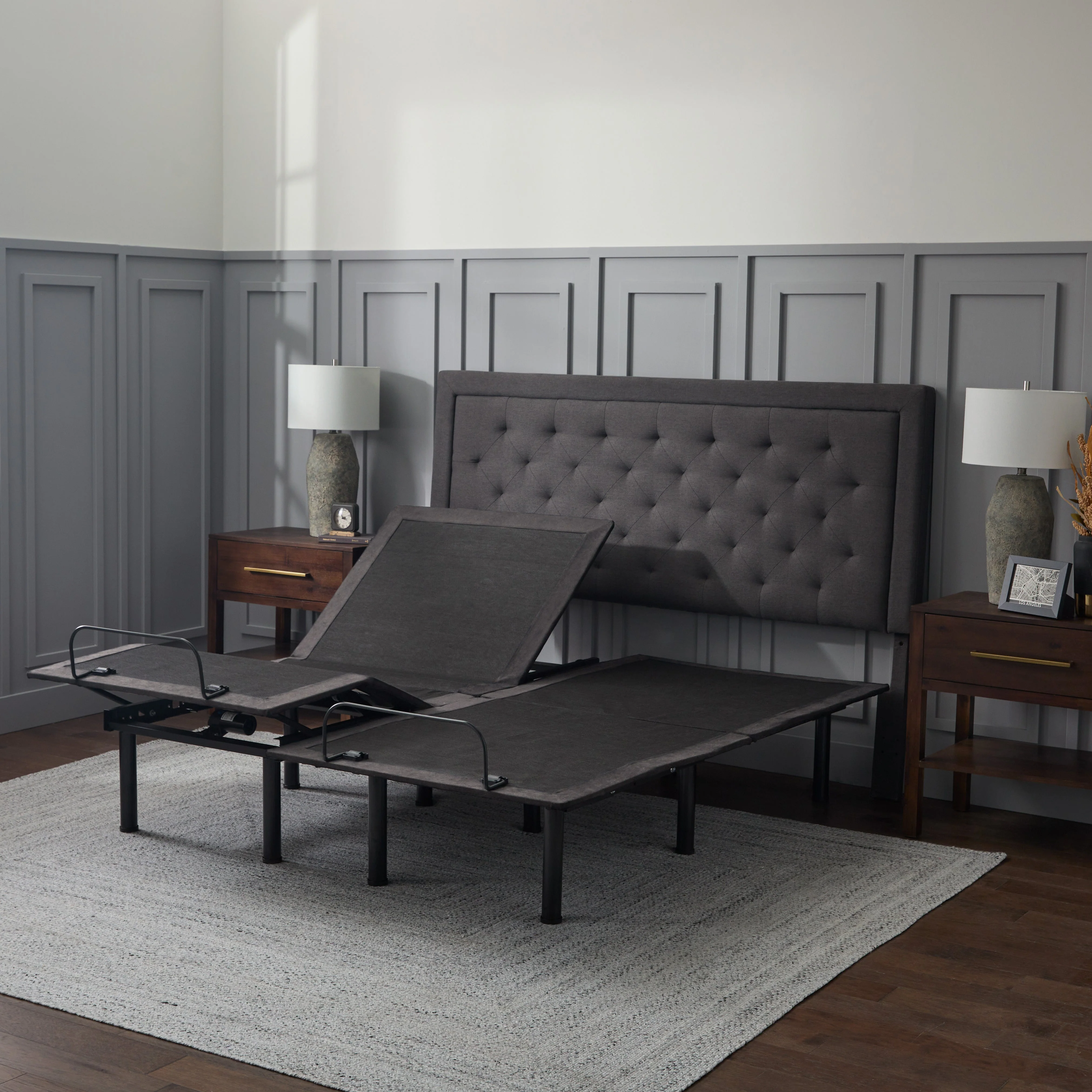 E255 Charcoal Full Adjustable Bed Base - Image 8