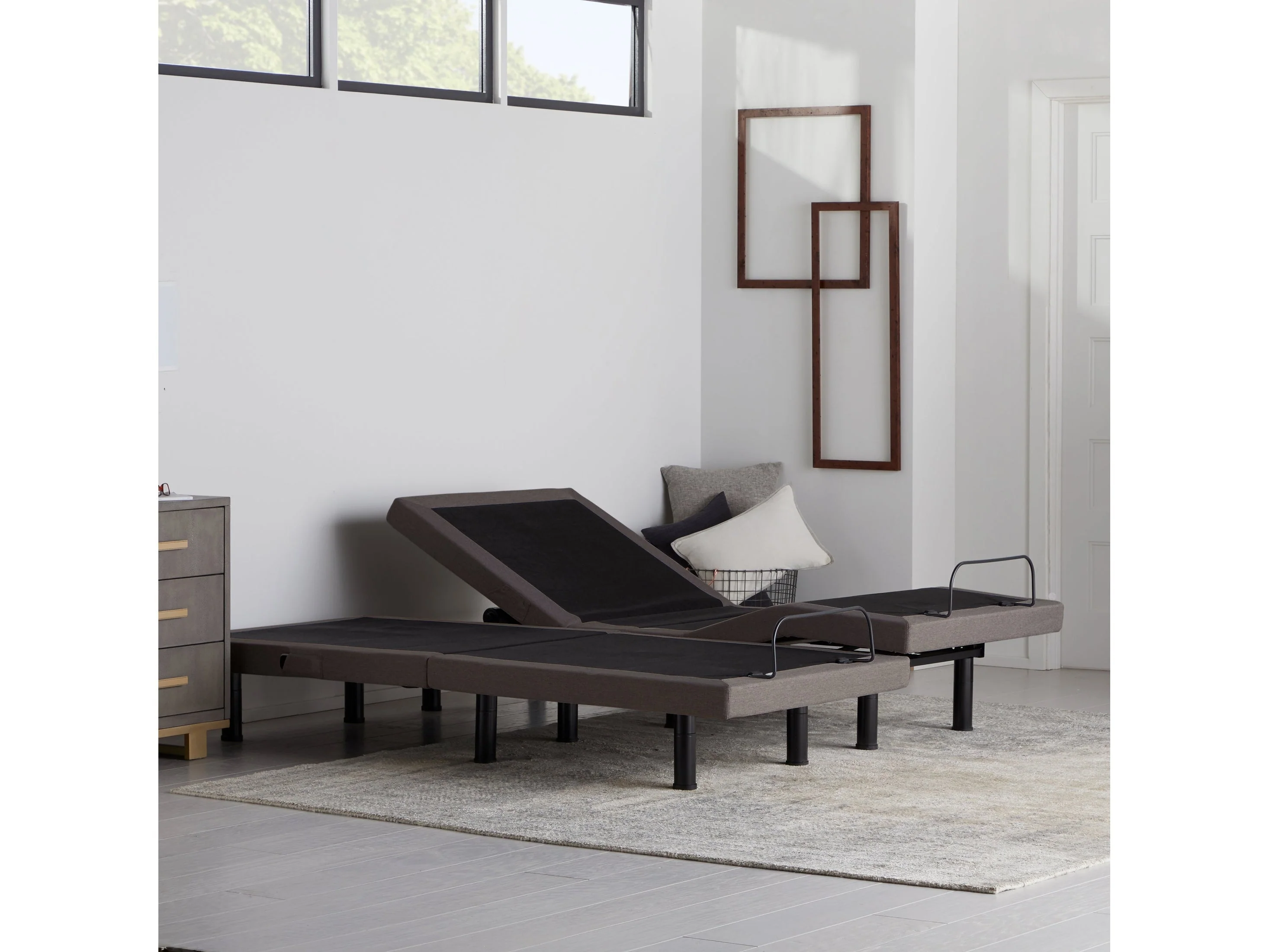 E455 Charcoal Full Adjustable Bed Base