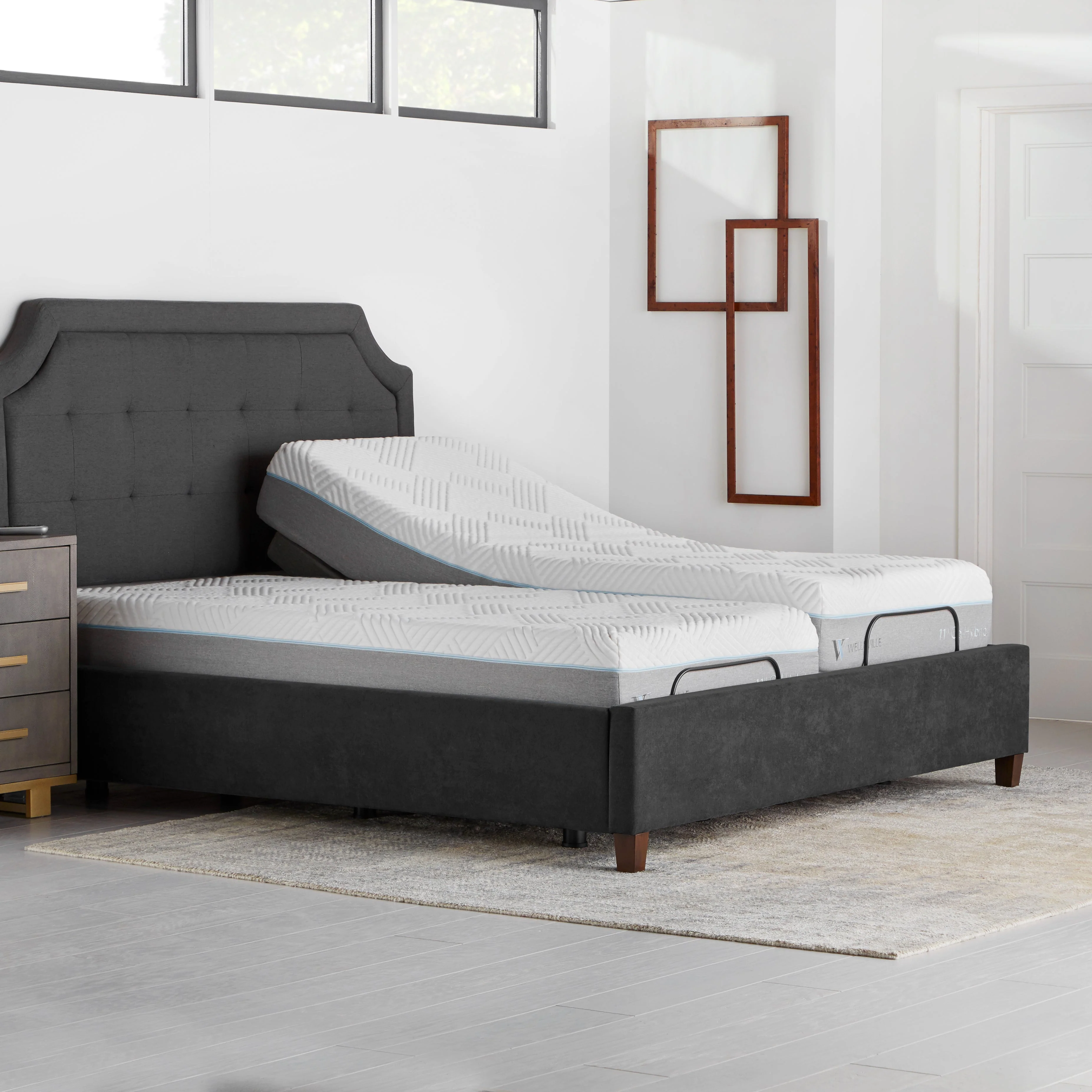 E455 Charcoal King Adjustable Bed Base - Image 4
