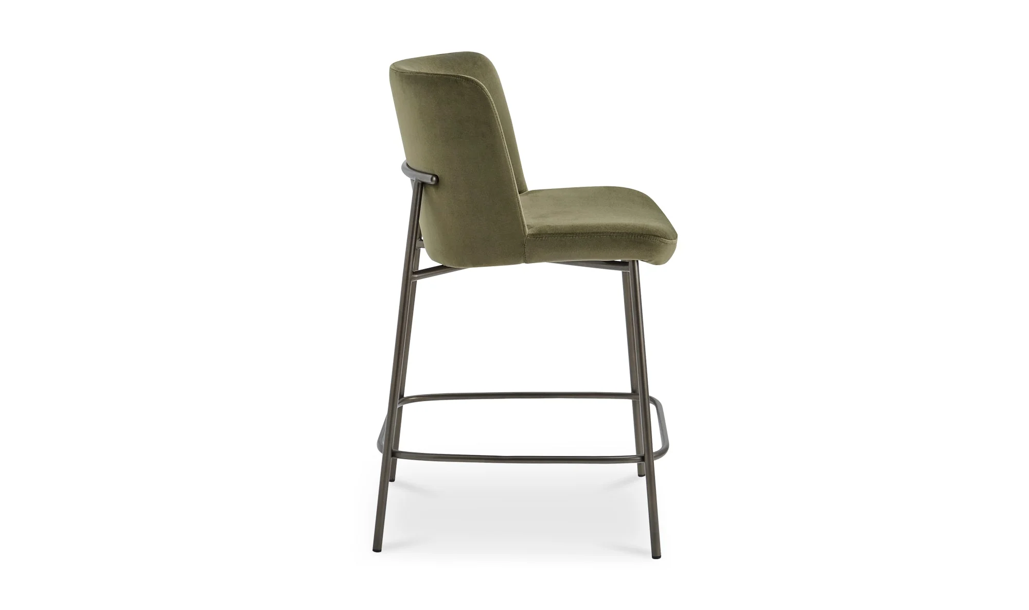 Early Counter Stool Faux Green Mohair - Image 6