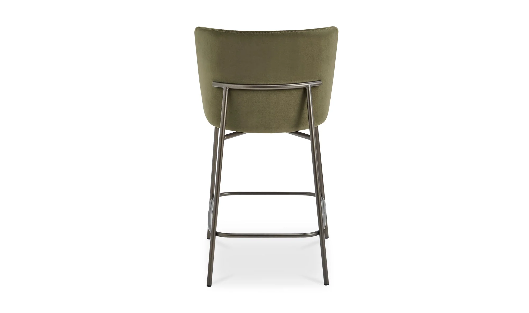 Early Counter Stool Faux Green Mohair - Image 7