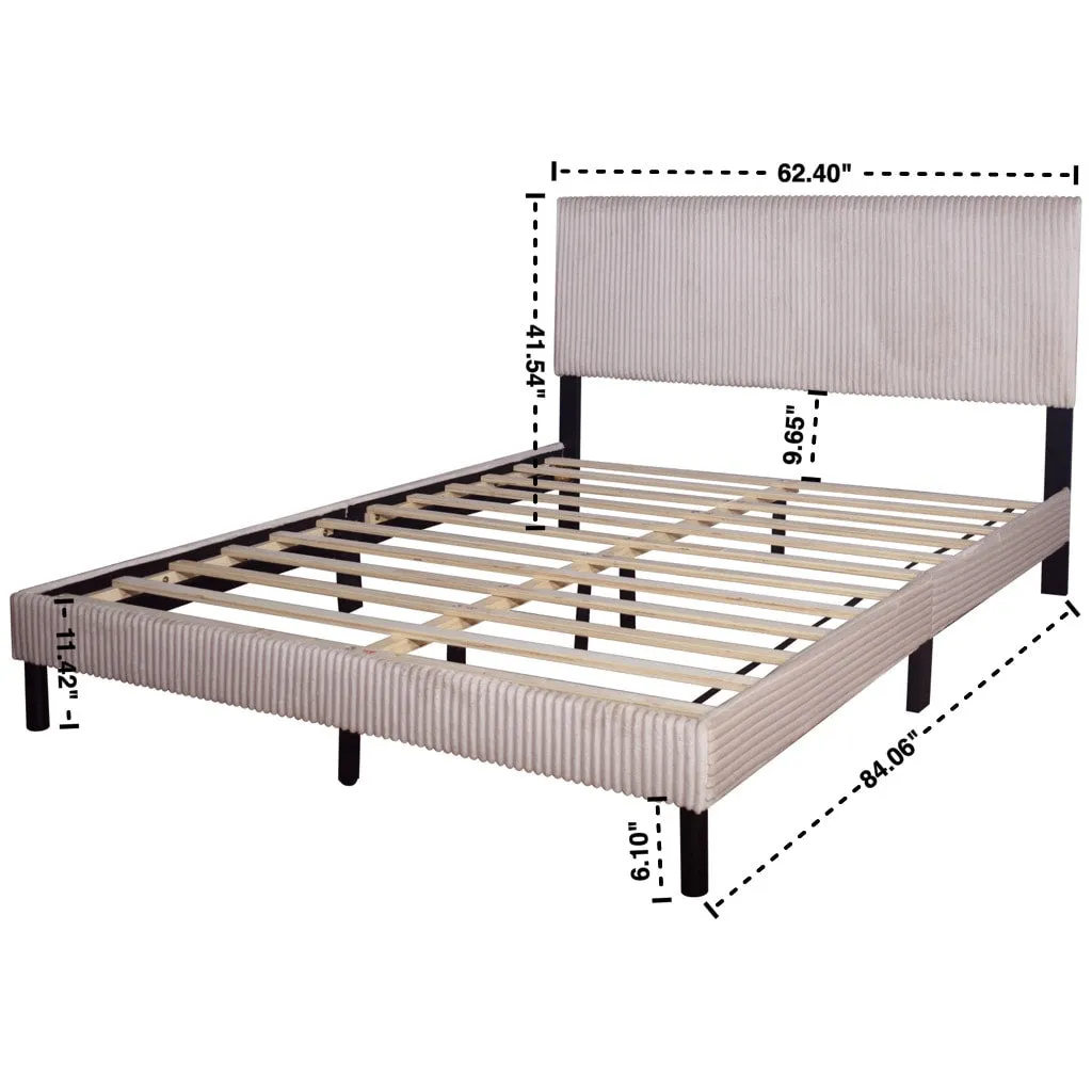 Ease Beige King Platform Bed - Image 3
