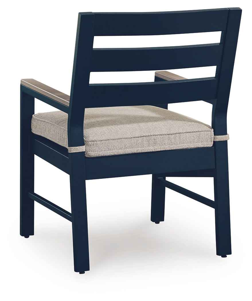 East Beach Blue Outdoor Arm Chair with Cushion (Set of 2) - Image 5
