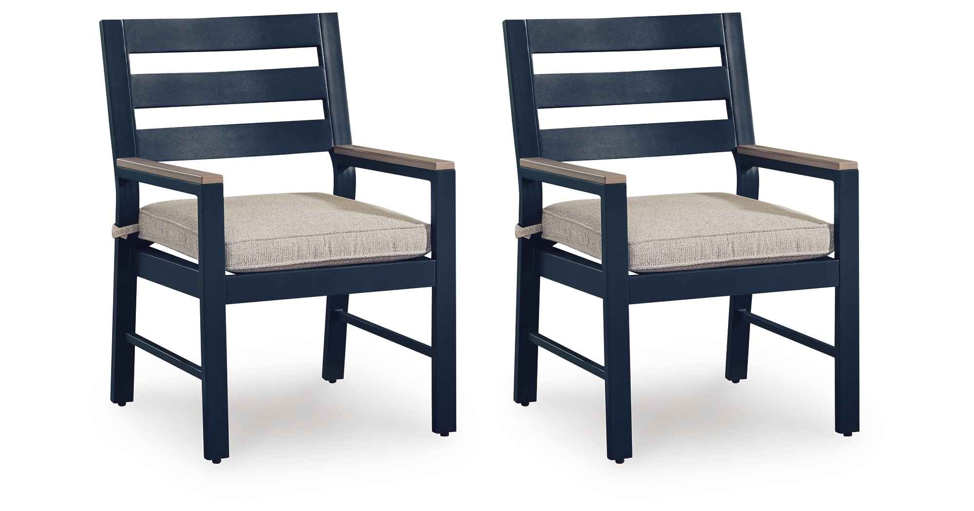 East Beach Blue Outdoor Arm Chair with Cushion (Set of 2) - Image 7