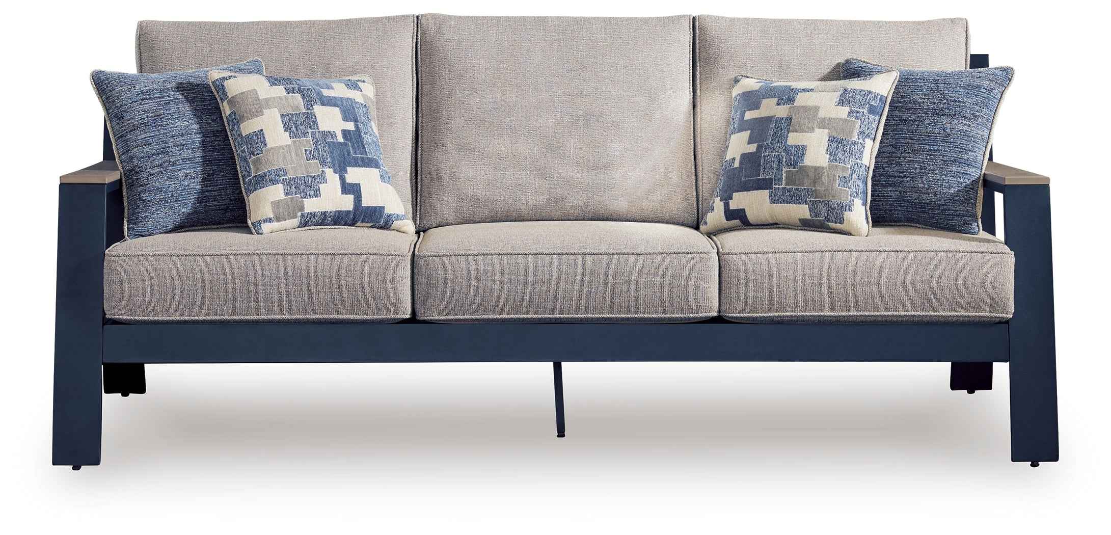 East Beach Navy Blue/Driftwood Outdoor Sofa and Loveseat - Image 5