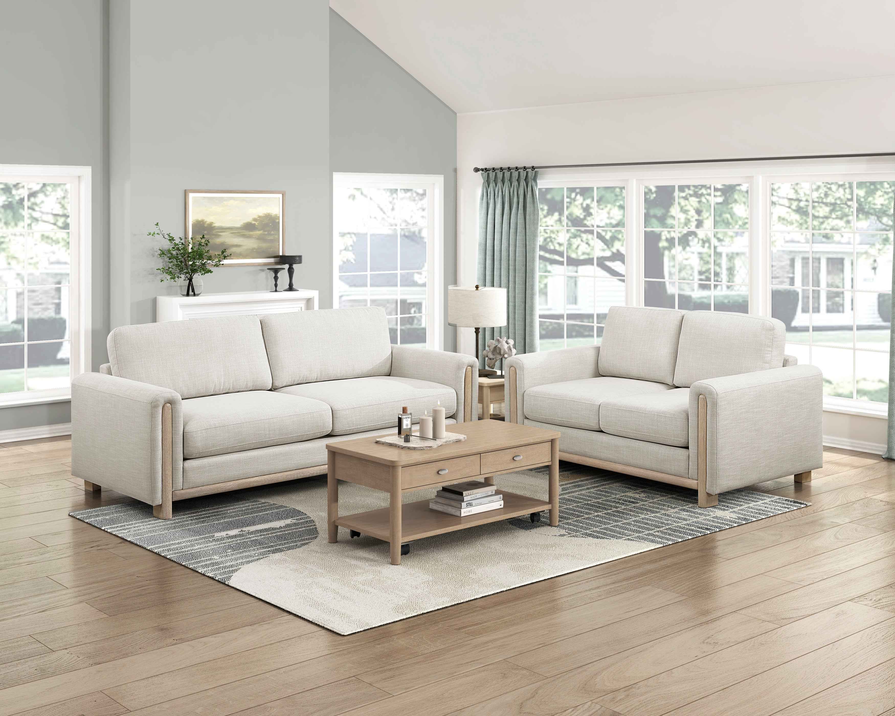 Echo Beige Loveseat - Image 8