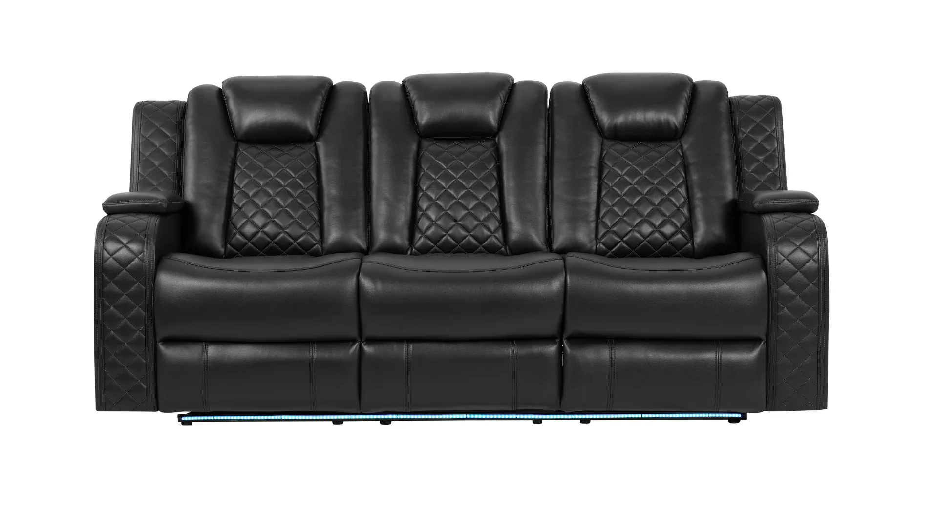 Eclipse Black Air Leather 3-Piece Power Reclining Living Room Set [Special Price] - Image 5