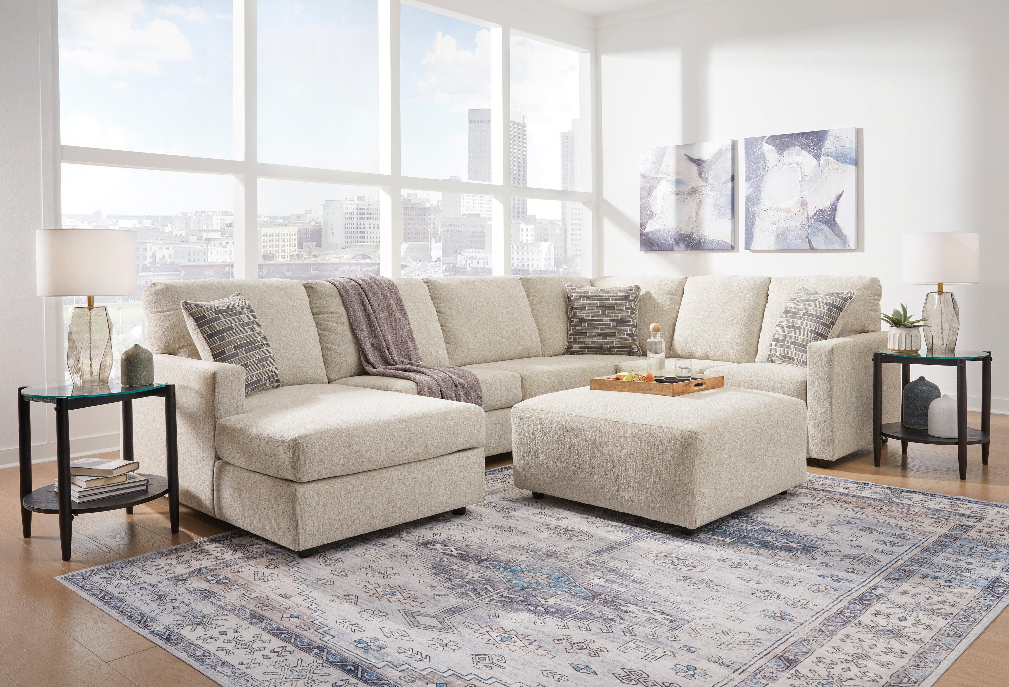 Edenfield Linen 3-Piece Left Arm Facing (LAF) Chaise Sectional - Image 5