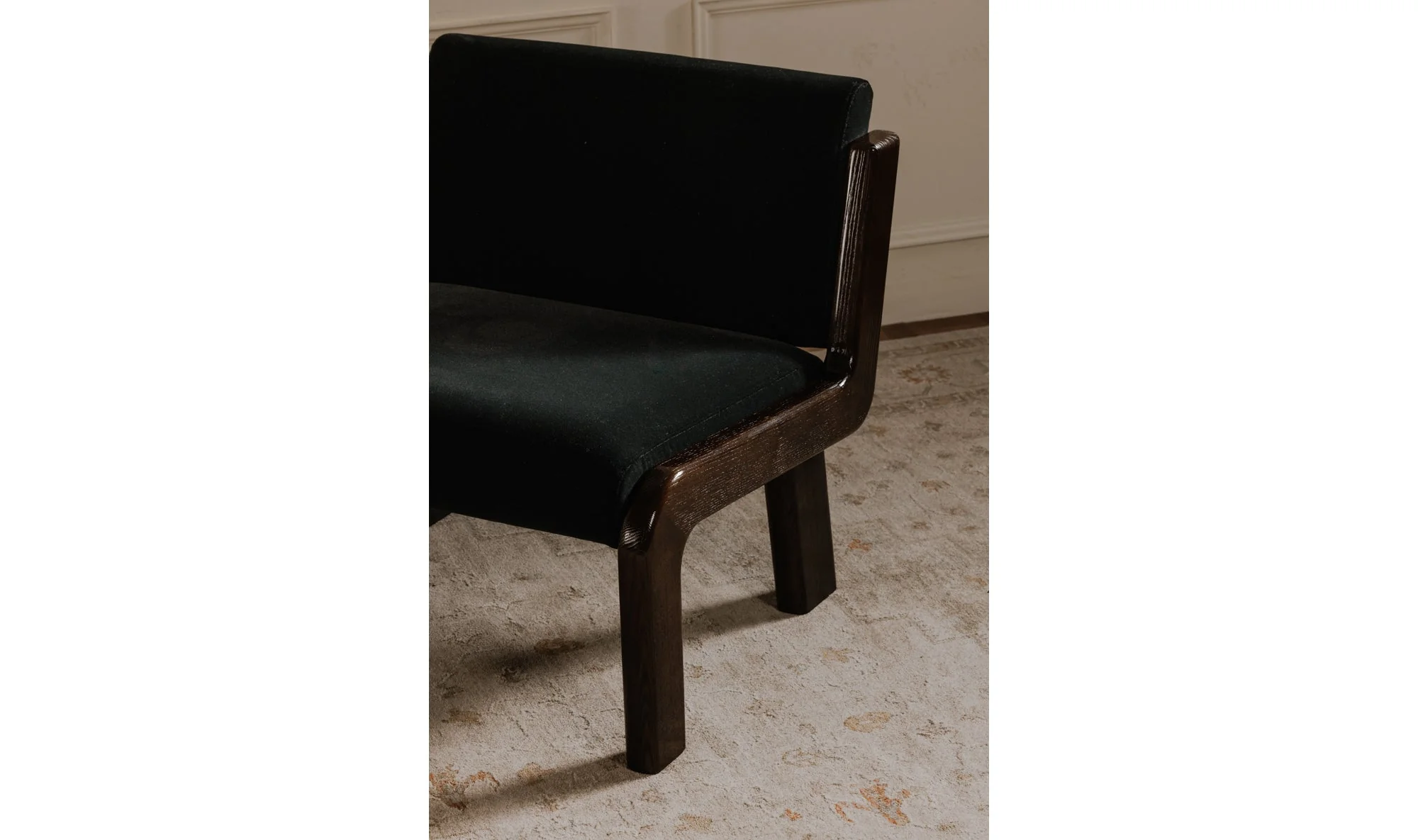 Edie Accent Chair Black Faux Mohair - Image 4