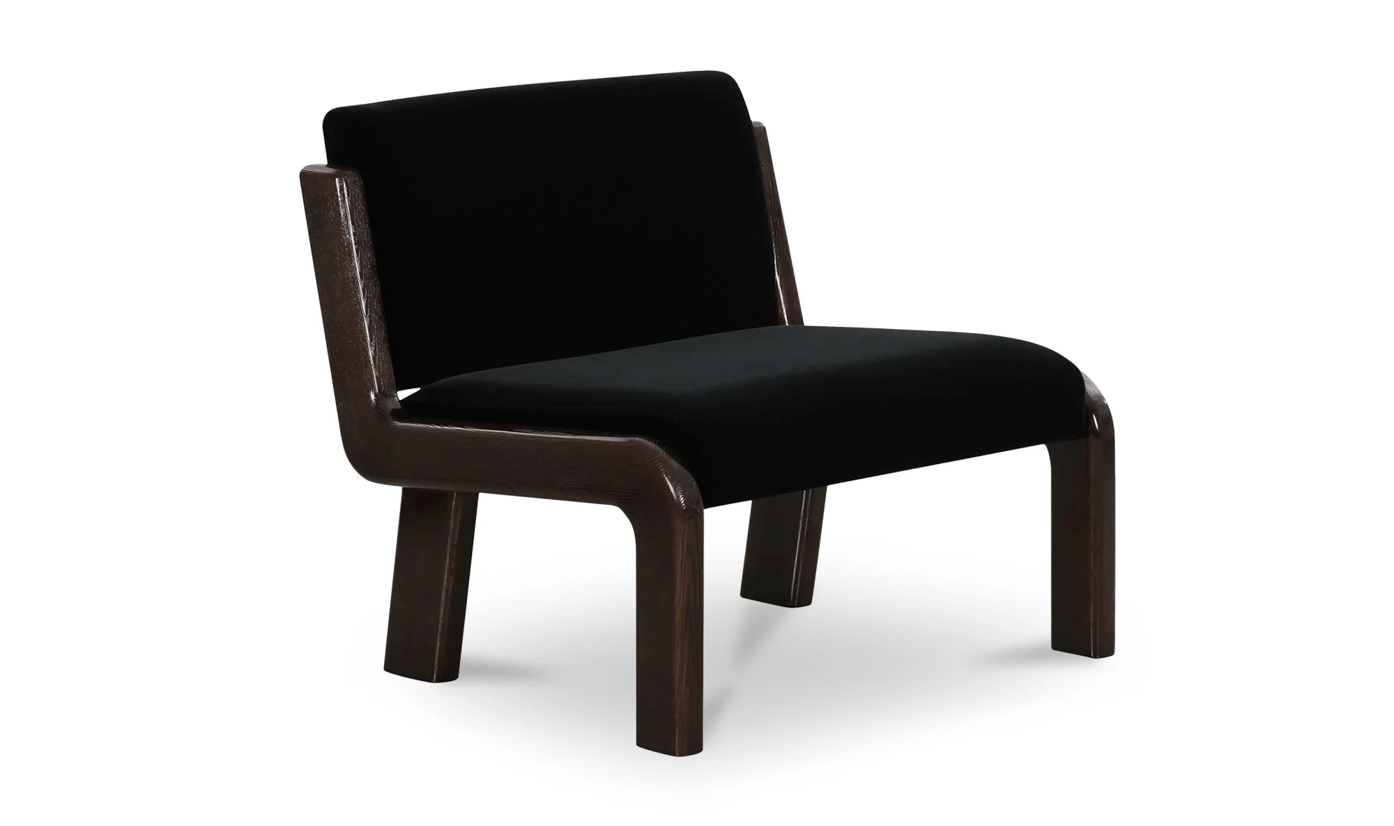 Edie Accent Chair Black Faux Mohair - Image 6