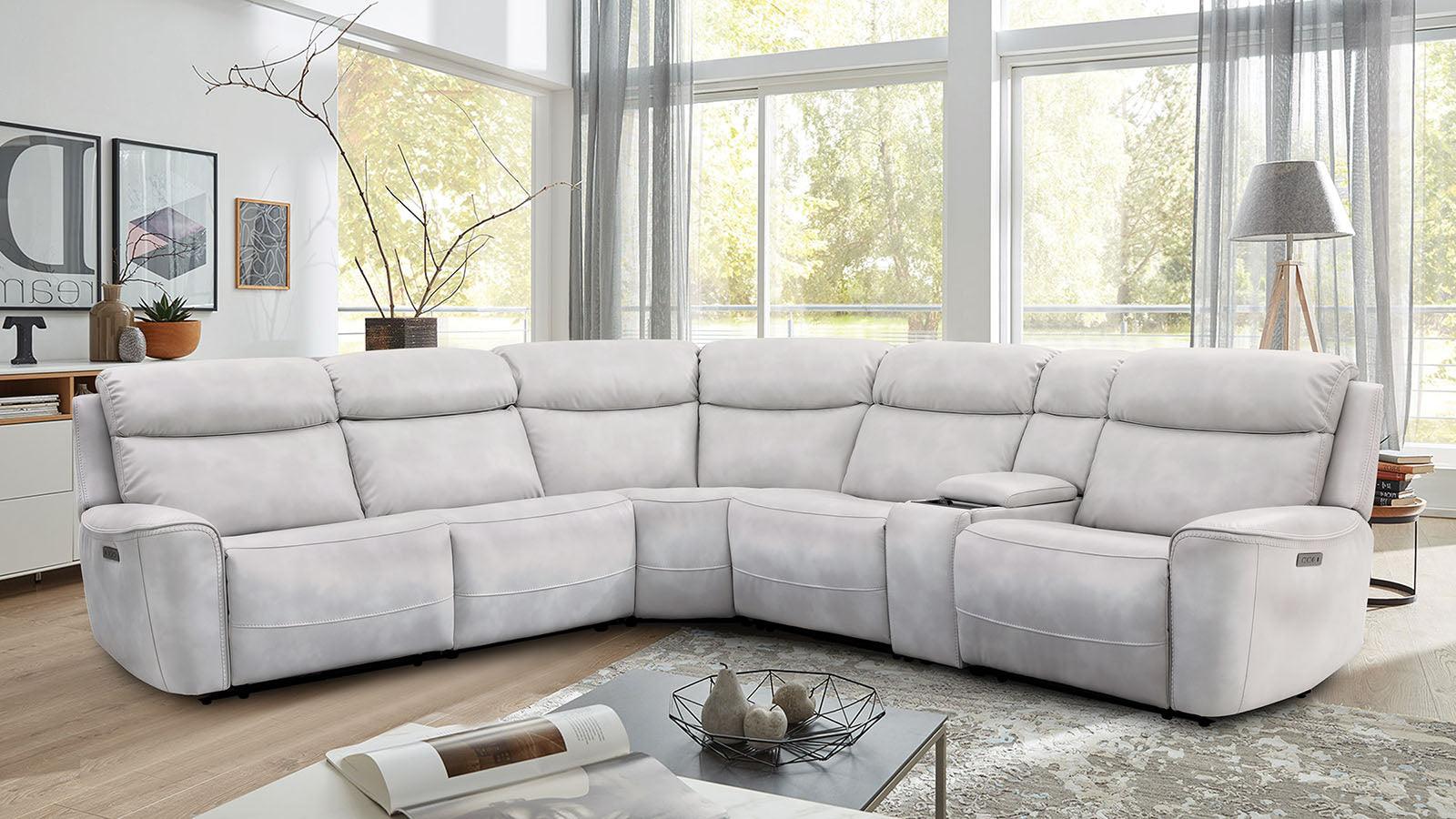 Edmondus Light Taupe Modular Power Reclining Sectional