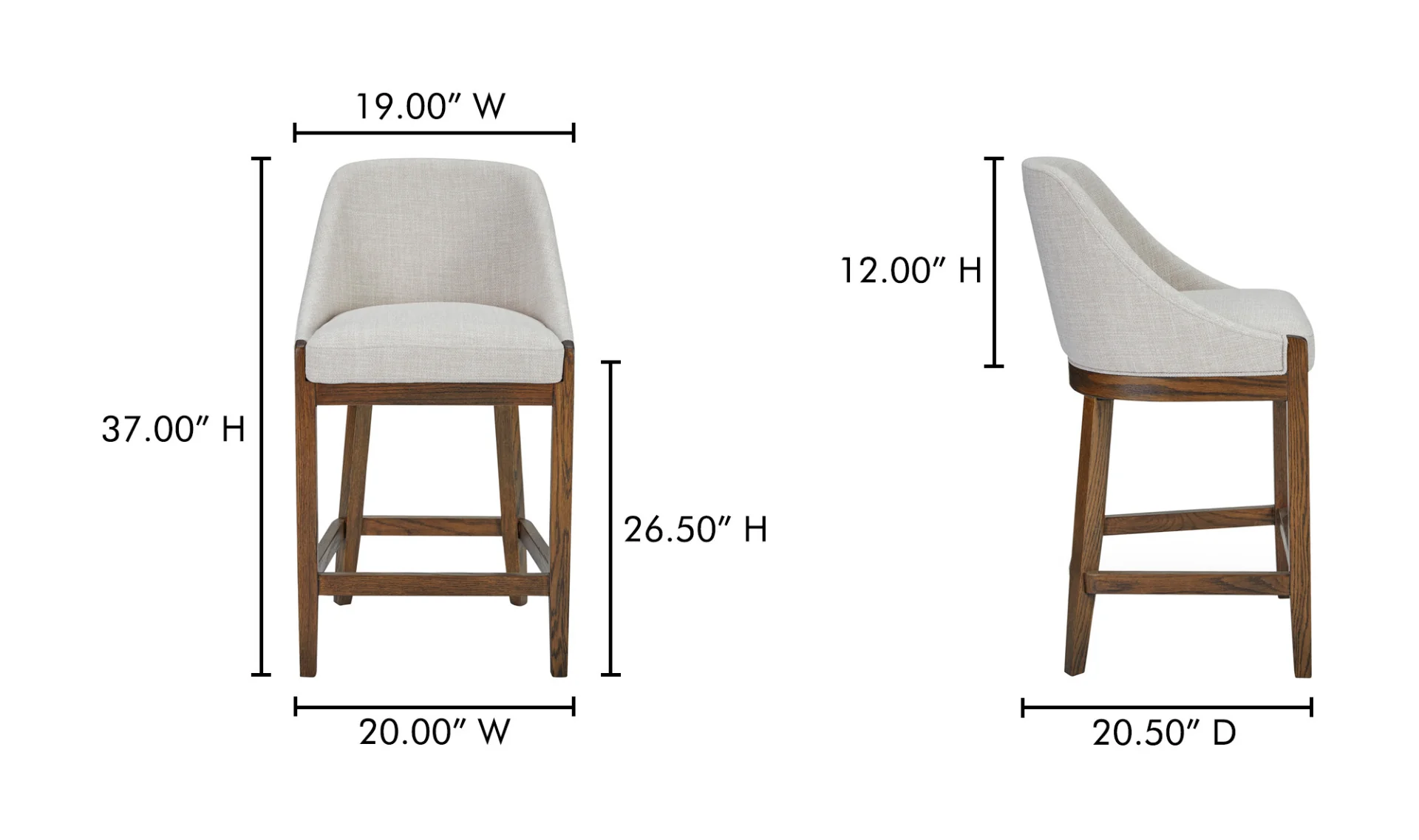 Edward Counter Stool - Heather Beige - Image 6