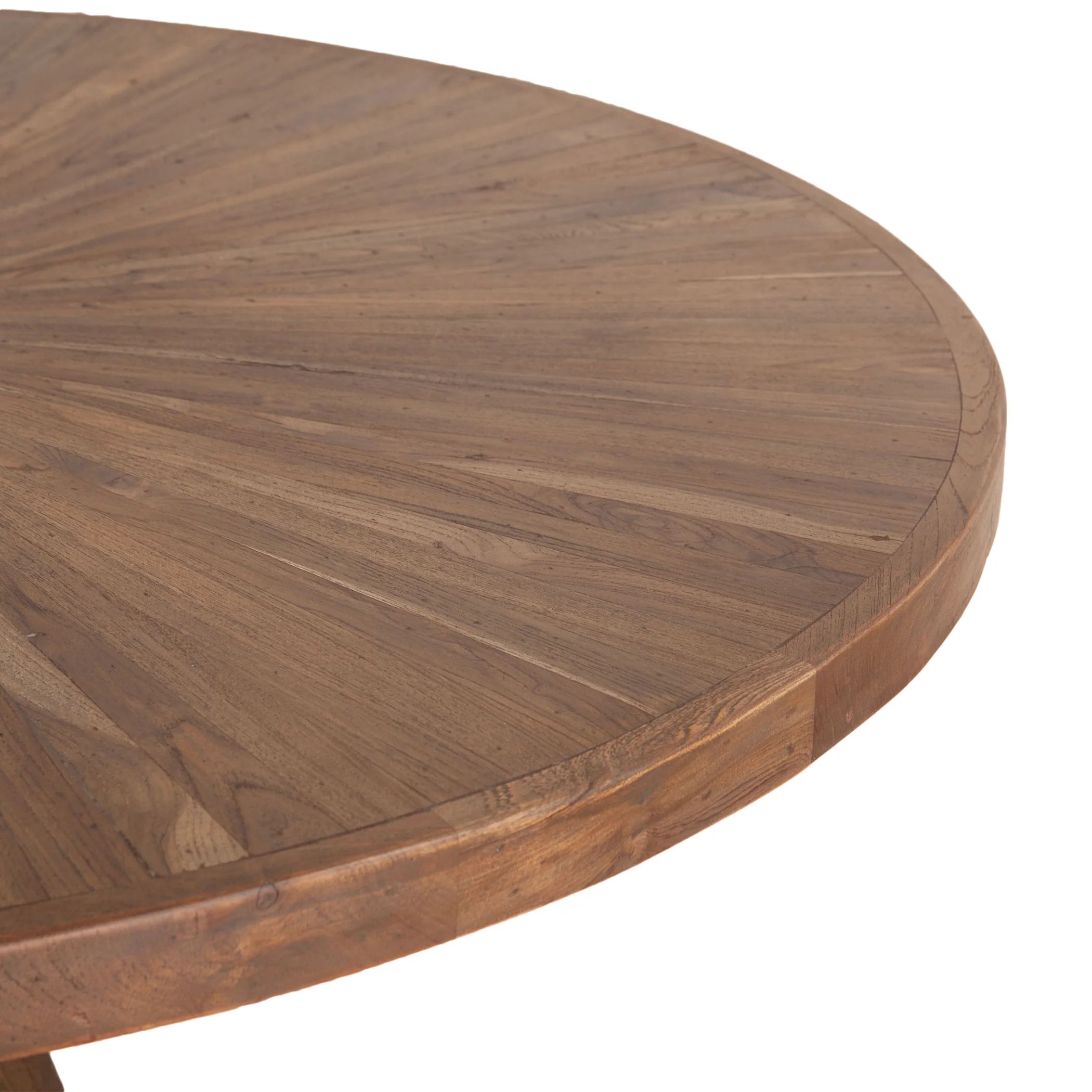 Eiffel 48" Gathering Table in Antique Teakwood and Marble Round - Image 3