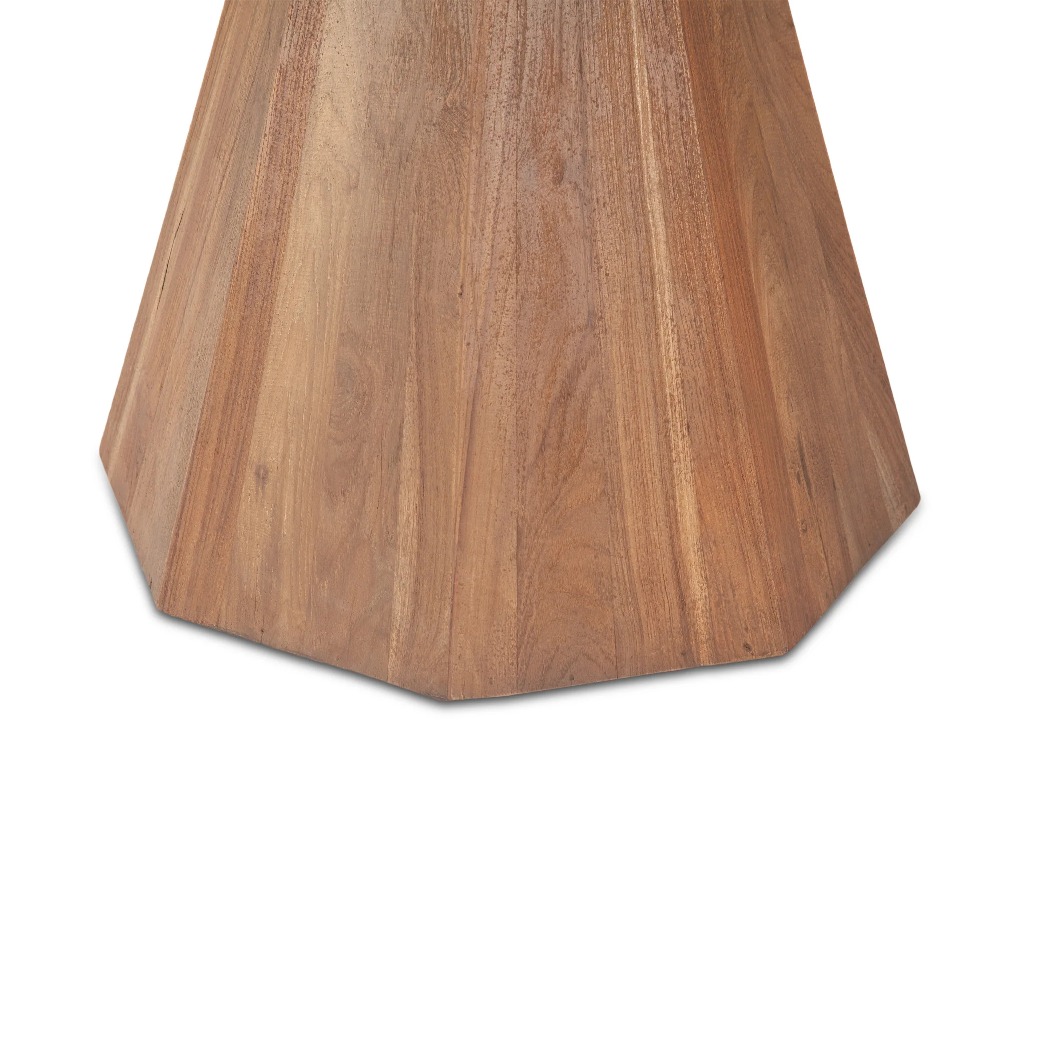 Eiffel 48" Gathering Table in Antique Teakwood and Marble Round - Image 4